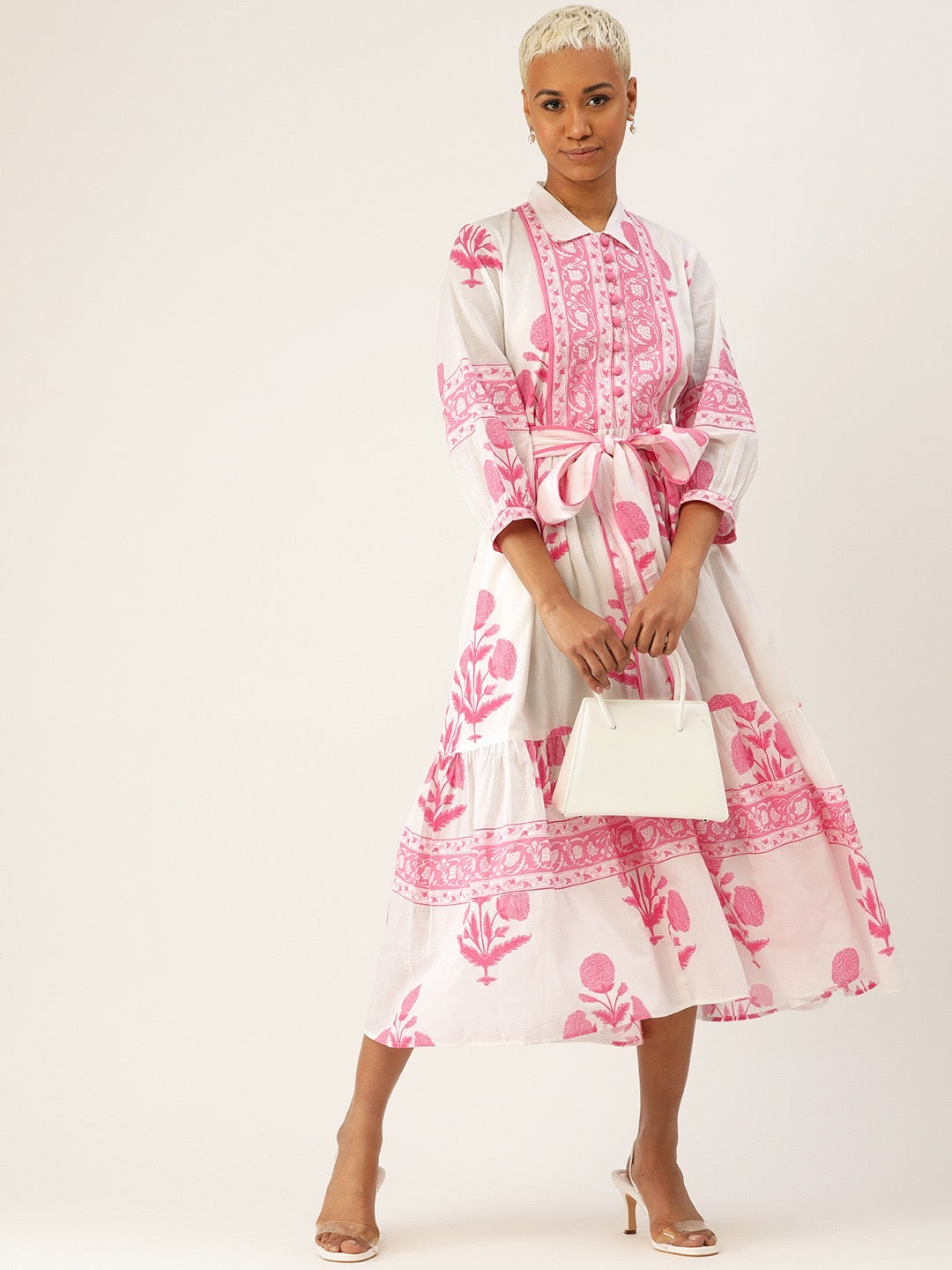 SECONDS | Mughal Print Dress | Blush Pink | 01 XXL