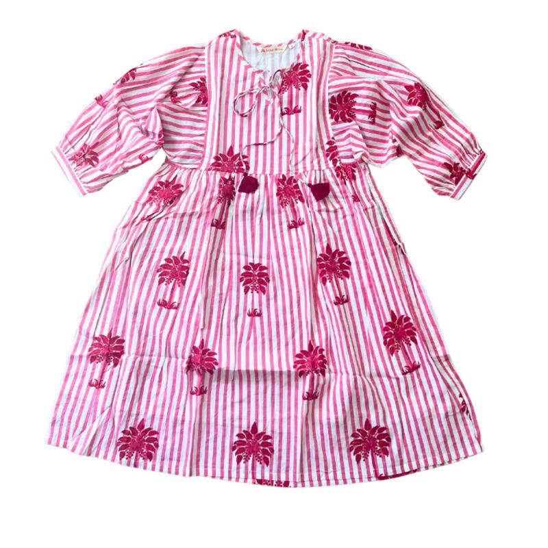 Sapna Dress | Pink Palms