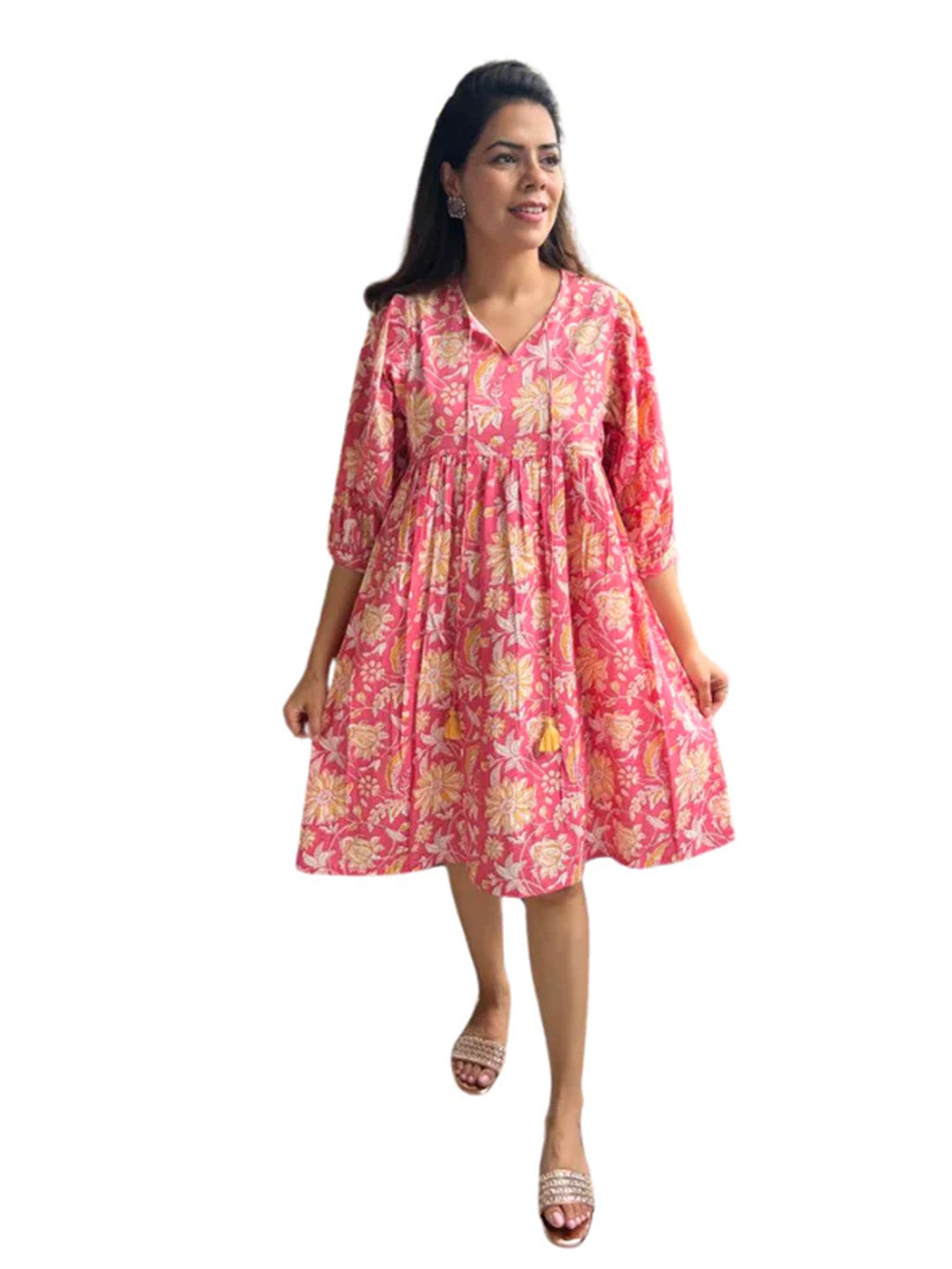 Sapna Dress | Brilliant Pink