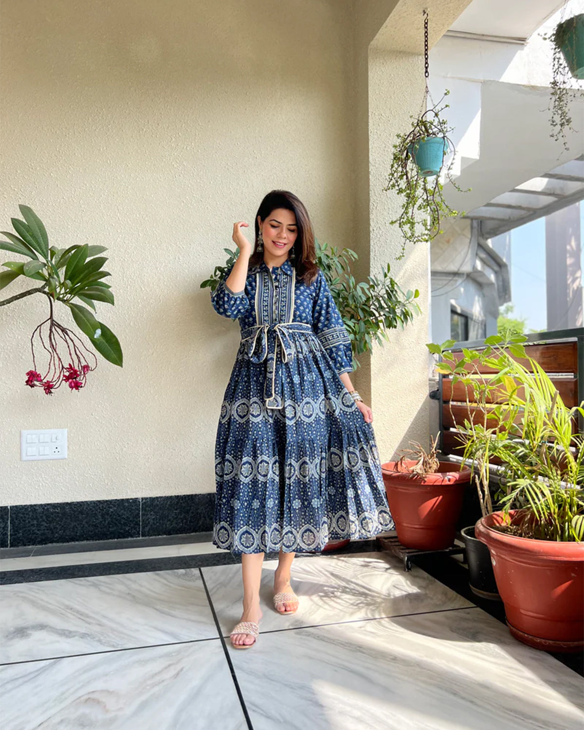 Kalyani Dress | Deep Blue