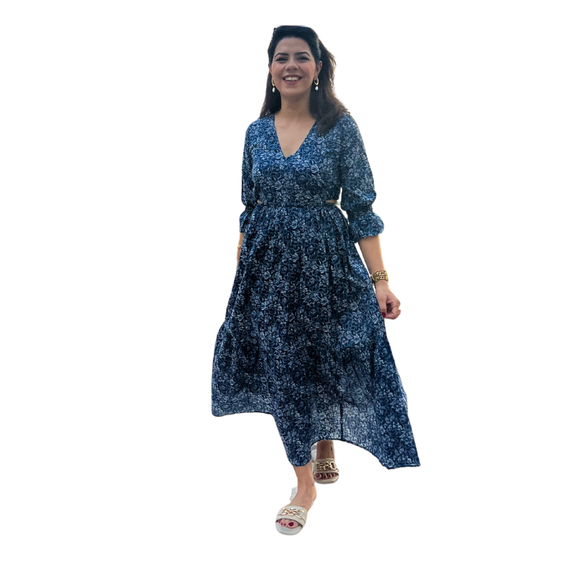 Tie Back Maxi Dress | Indigo