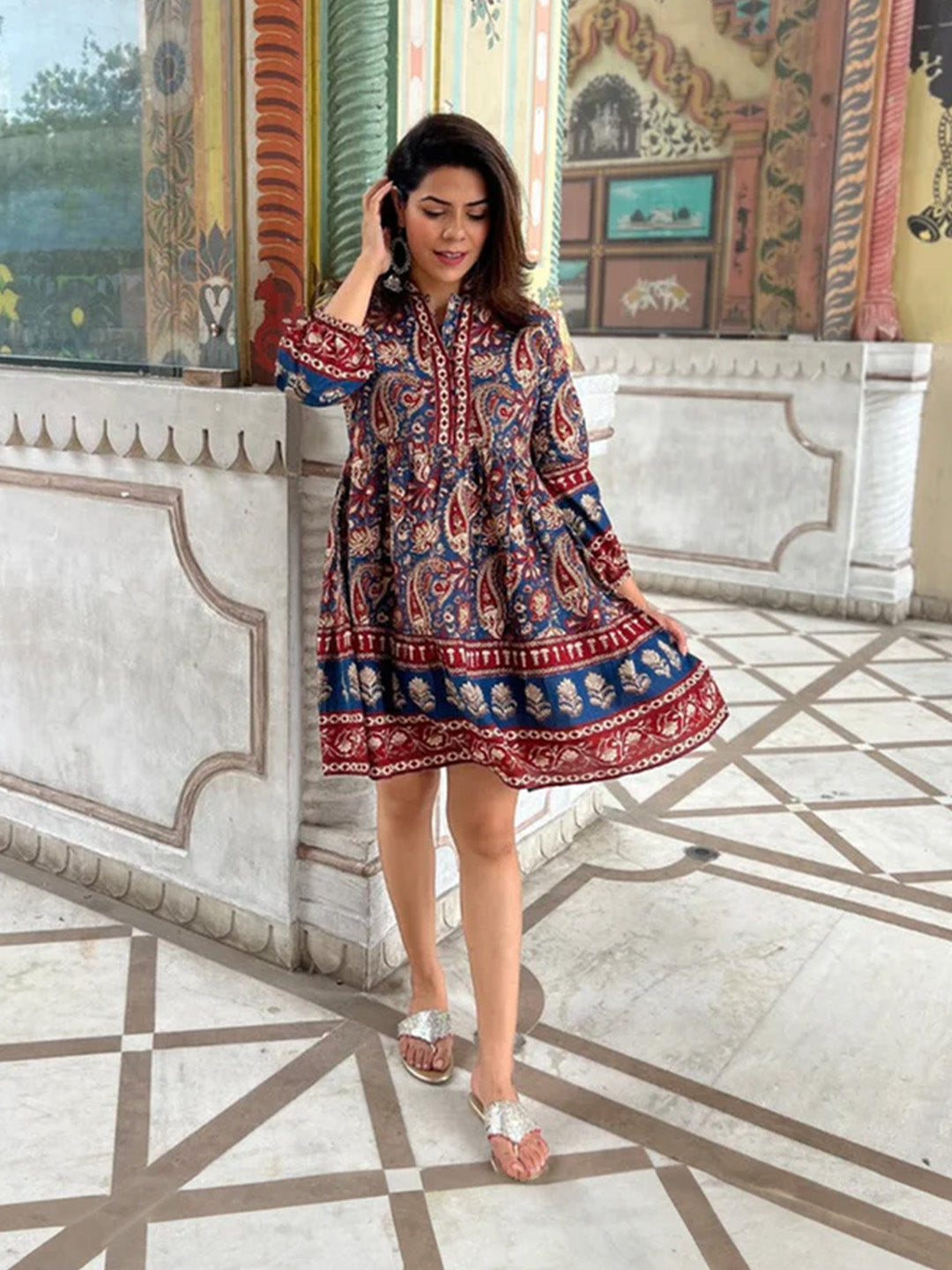 Aadhiraat Dress | Deep Blue