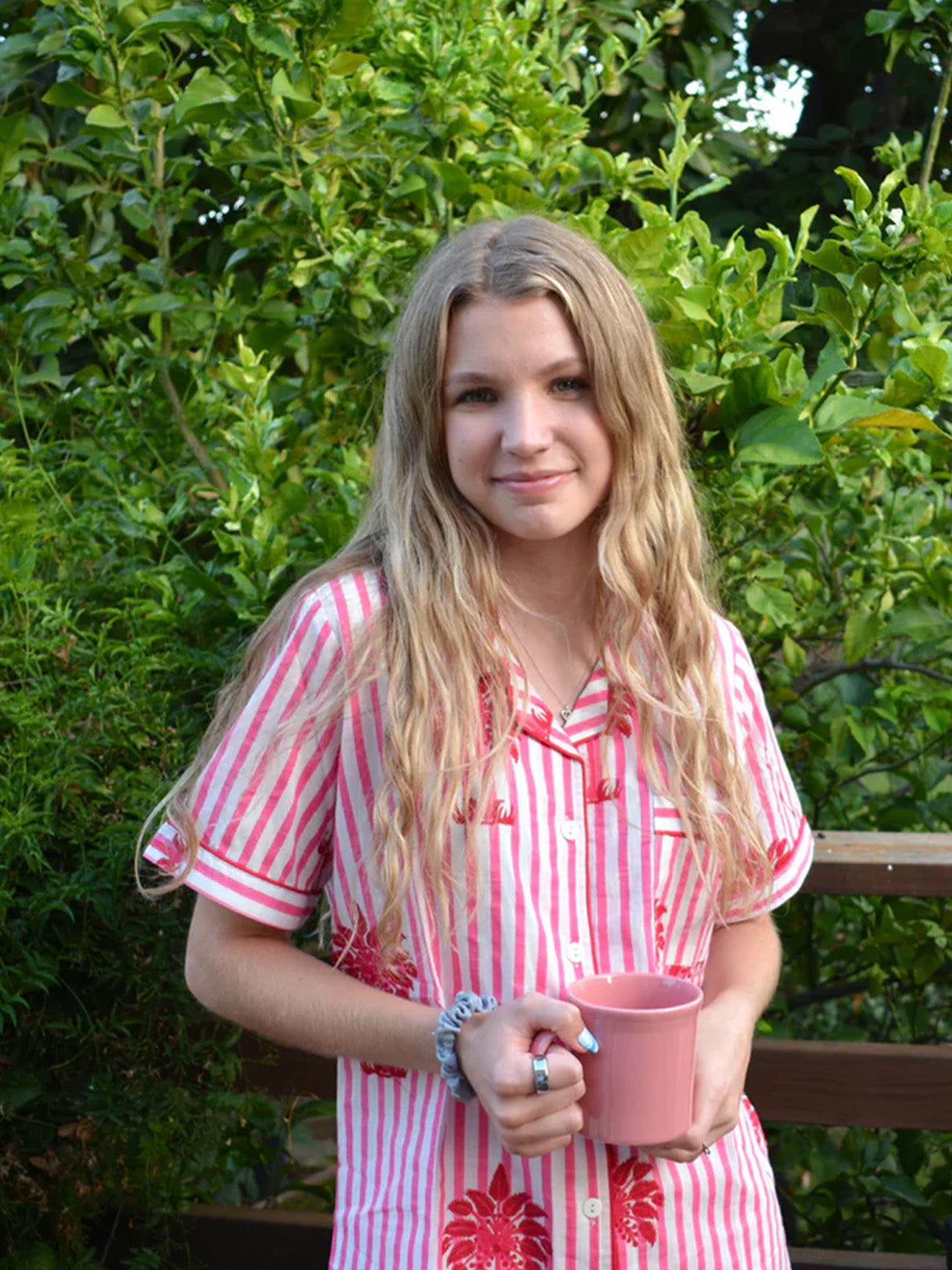 Shanti PJ Set Short | Pink Palms