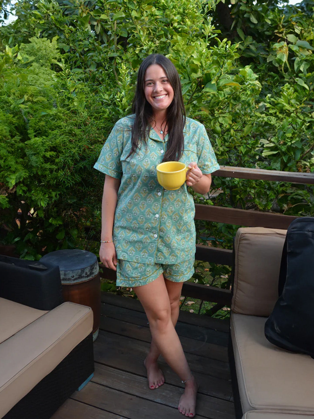 Shanti PJ Shorts | Summer Meadow