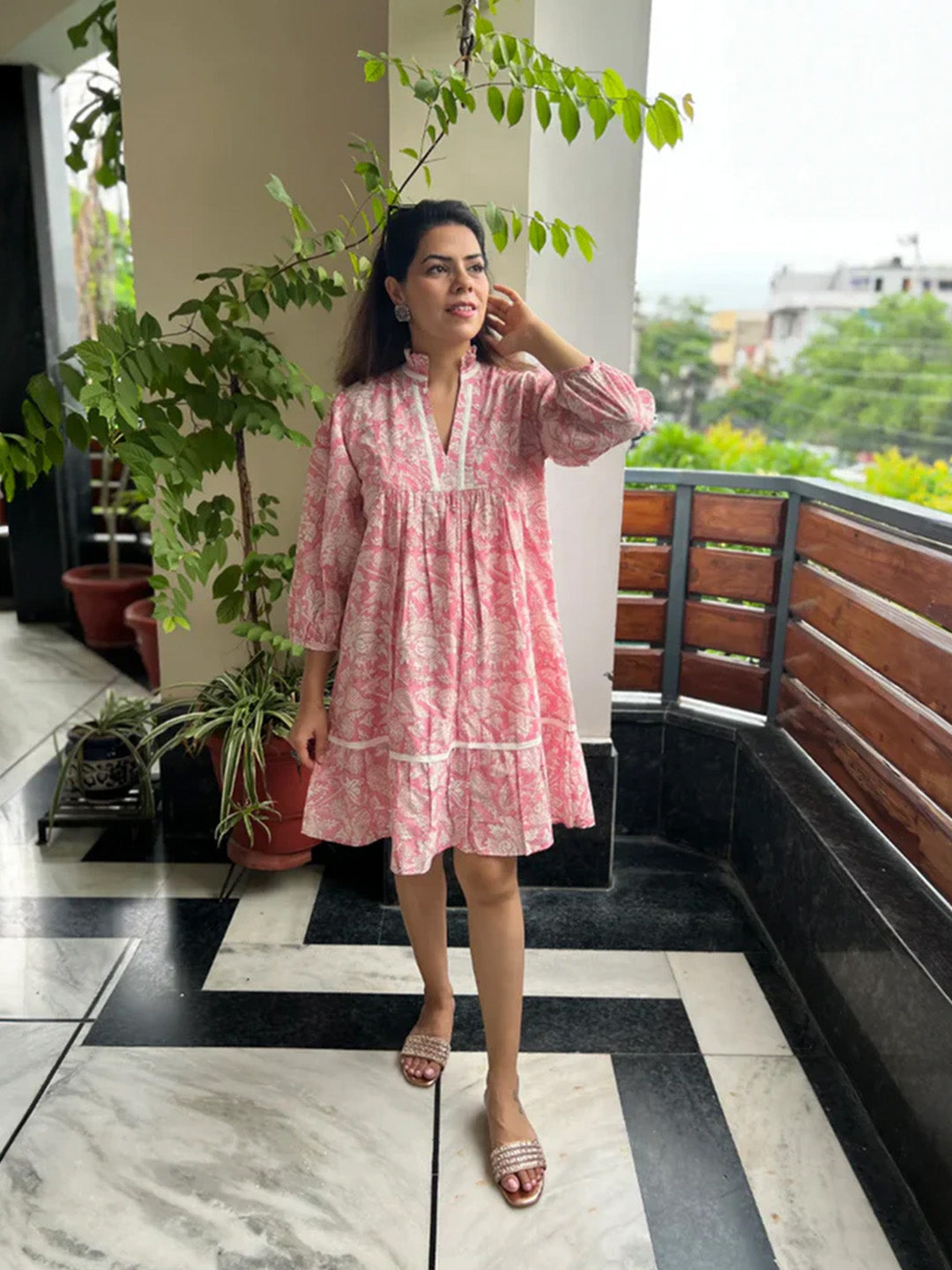 Anshu Dress | Pink Blossom