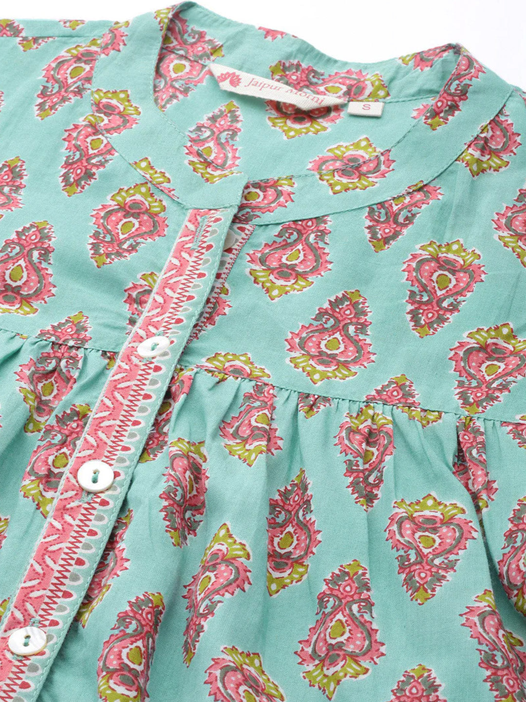 Ethnic Motifs Print Longline A-Line Top