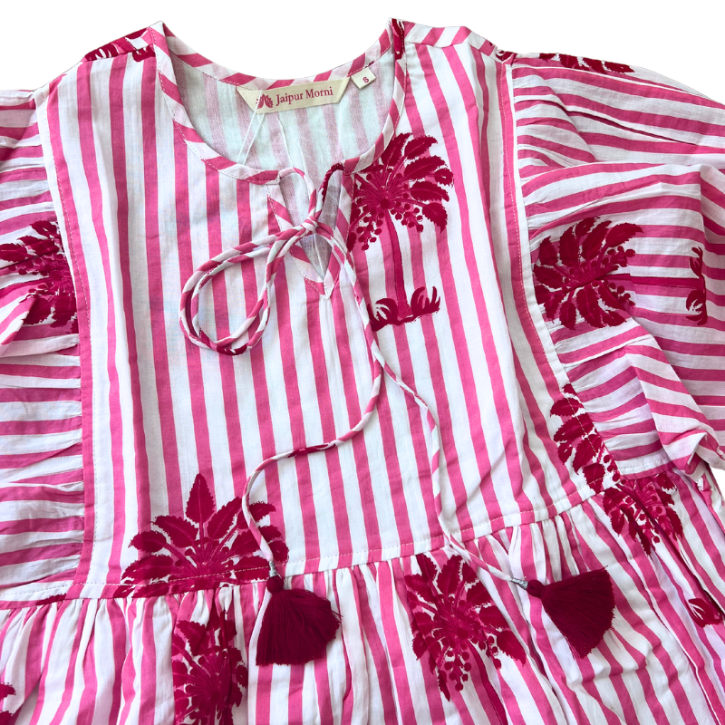 Sapna Dress | Pink Palms