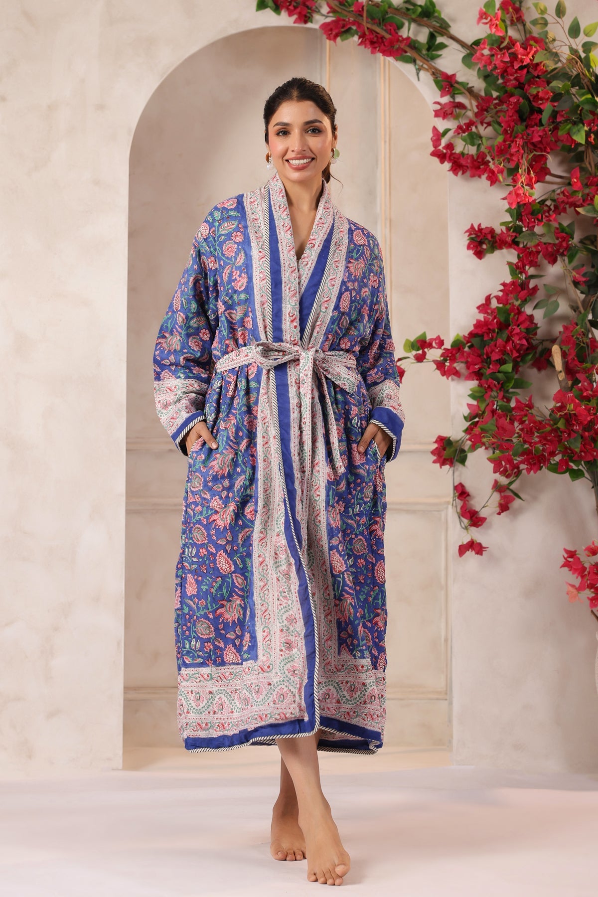 Morni Bagh Printed Reversible Quilted Robes
