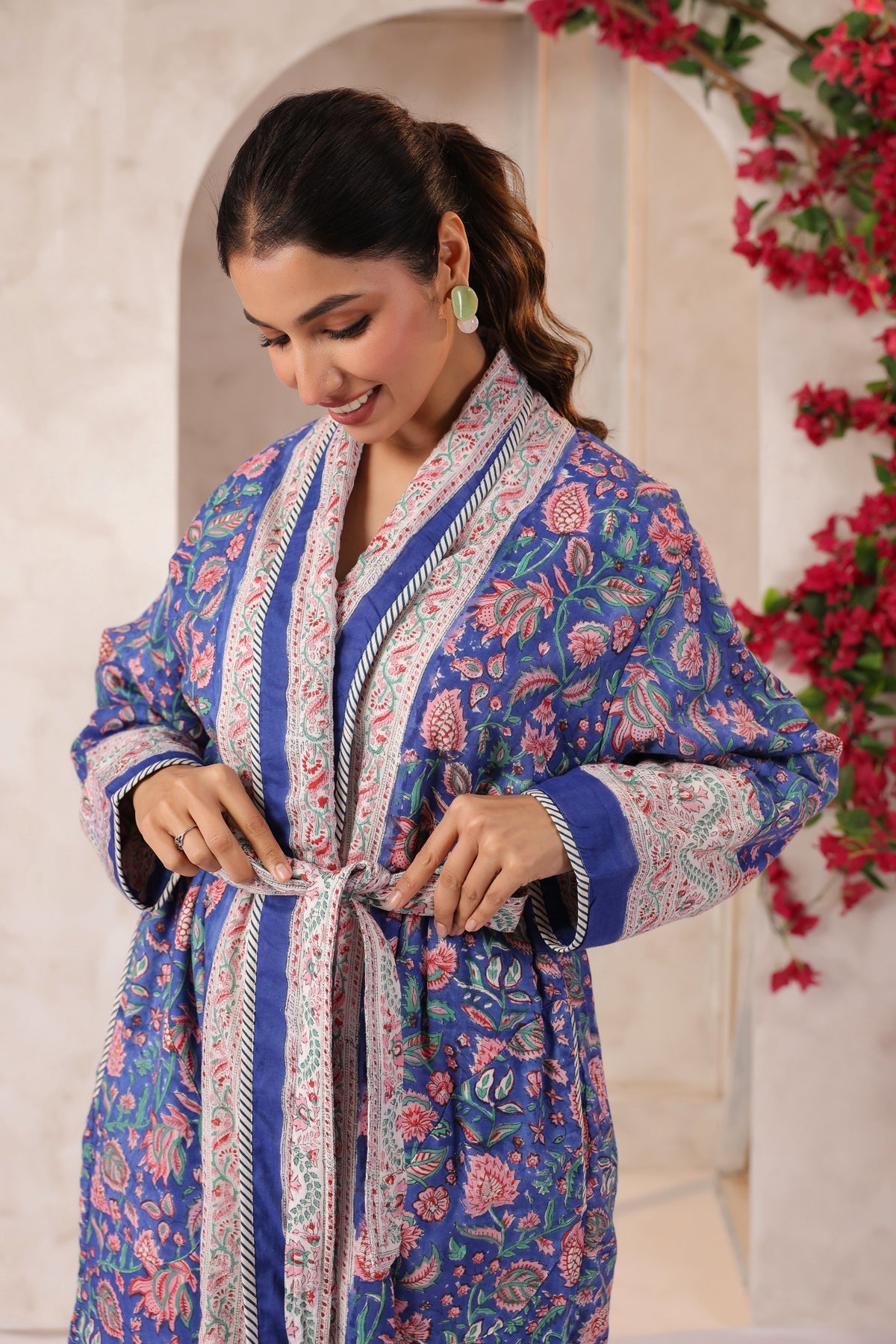 Morni Bagh Printed Reversible Quilted Robes