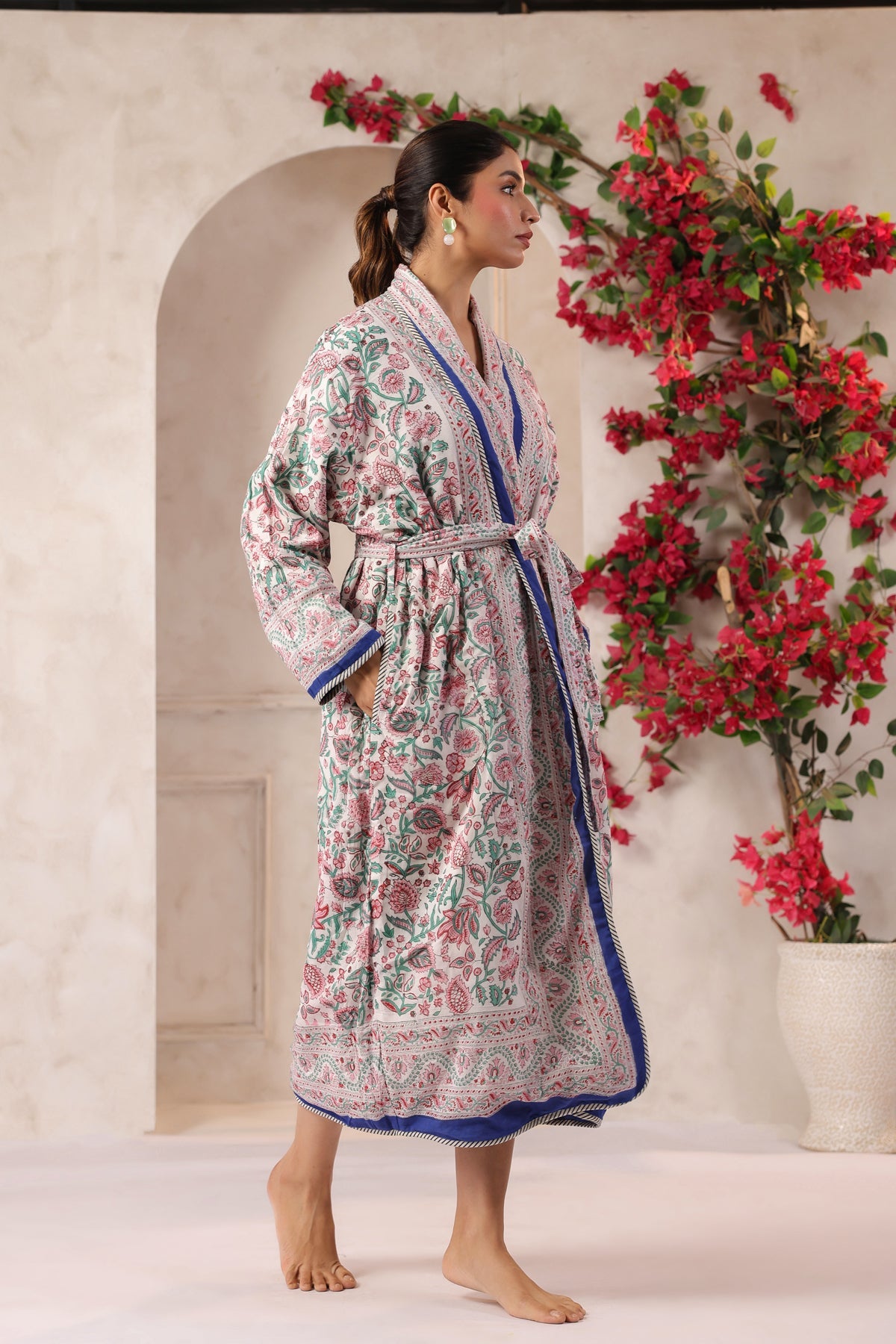 Morni Bagh Printed Reversible Quilted Robes