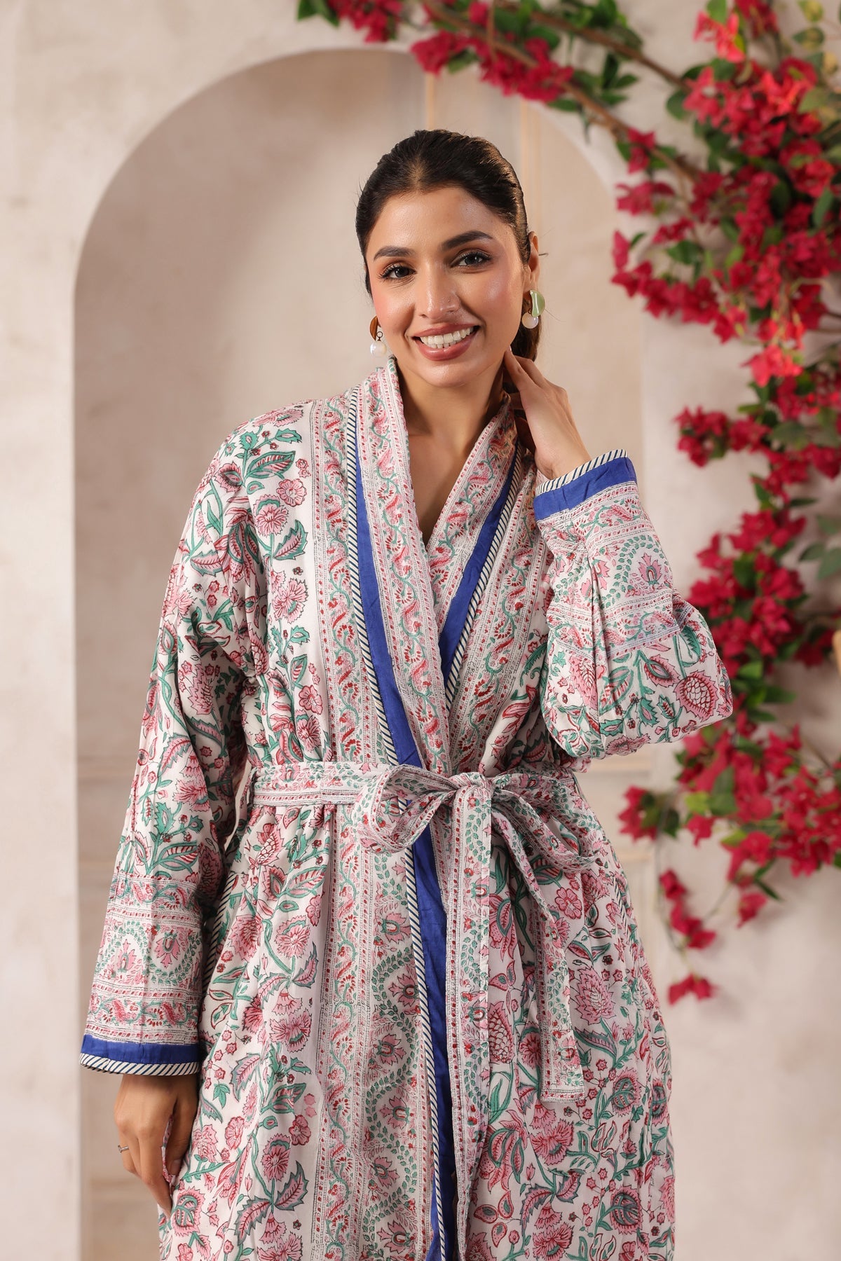 Morni Bagh Printed Reversible Quilted Robes