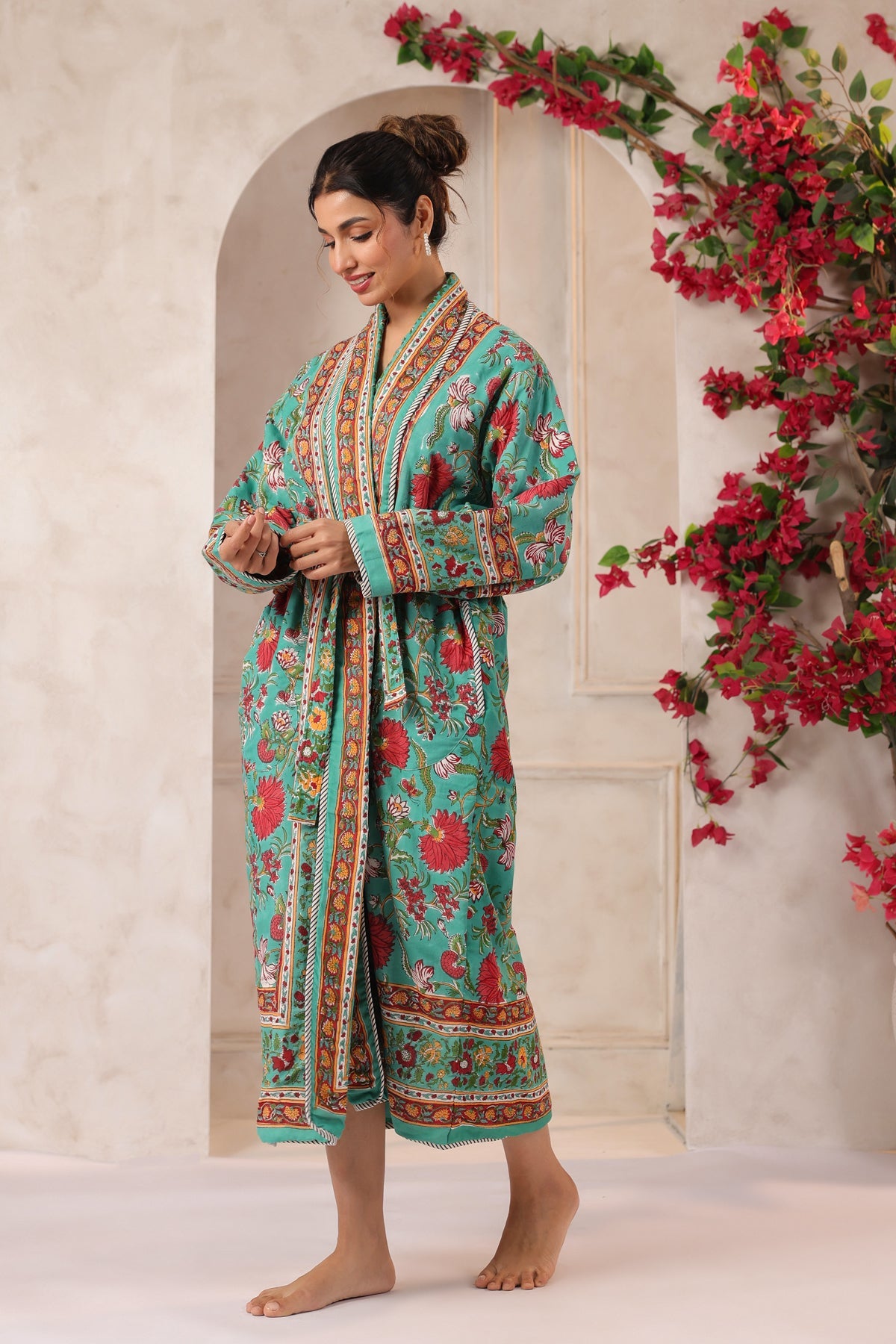 Gulbagh Robe Printed Reversible Quilted Robes