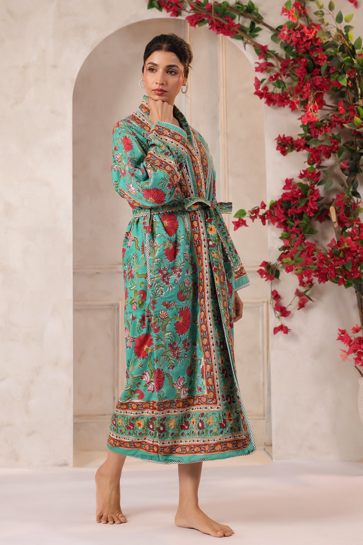 Gulbagh Robe Printed Reversible Quilted Robes