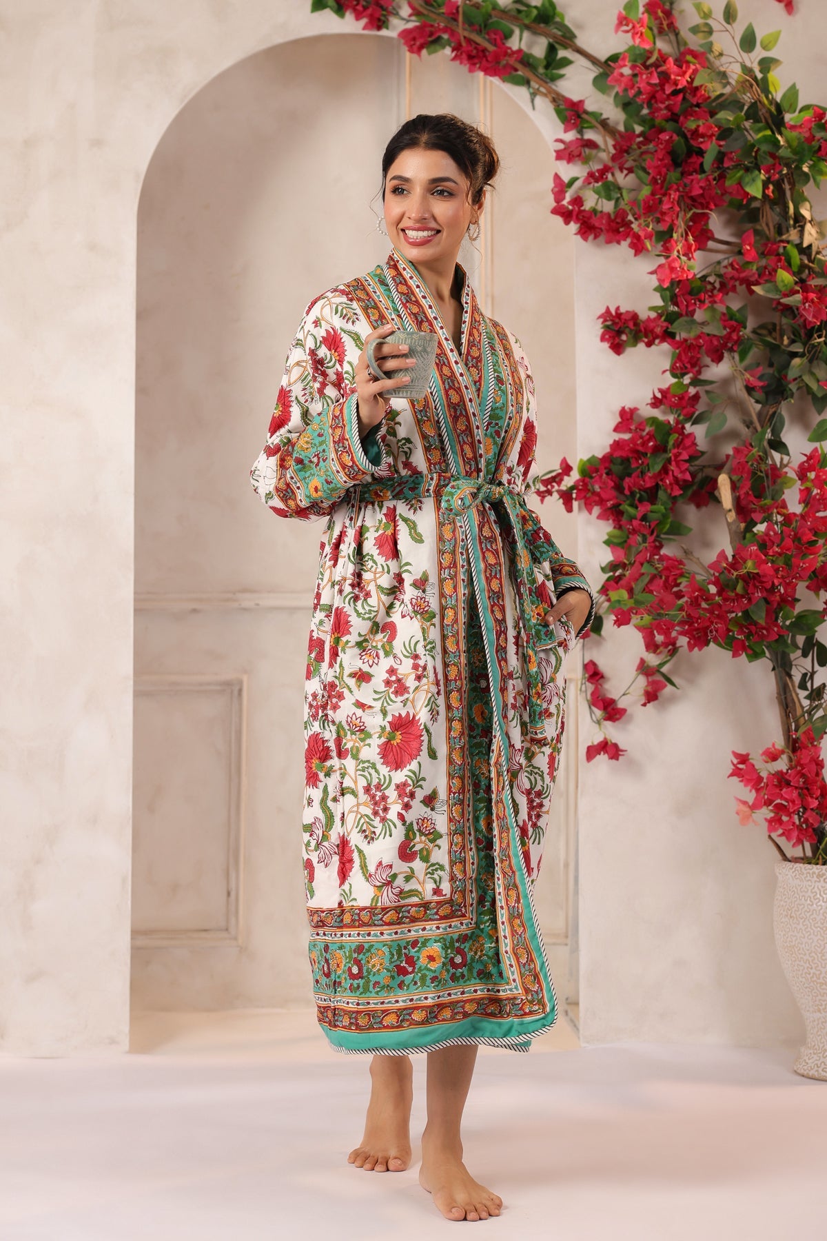 Gulbagh Robe Printed Reversible Quilted Robes