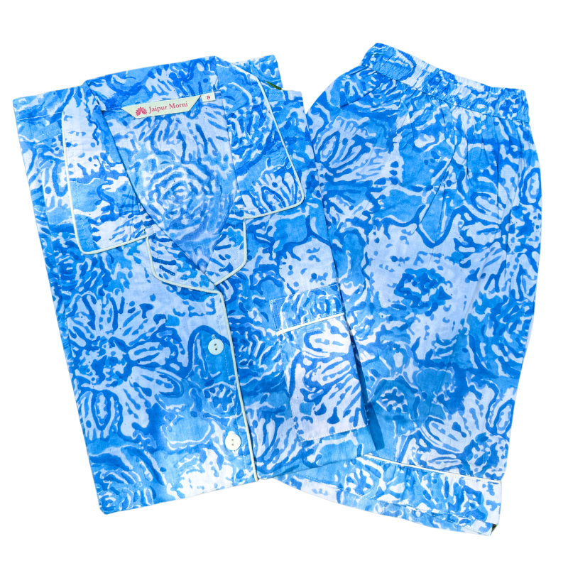 Raja Park PJ Set Short | Sky Blue | Limited Edition