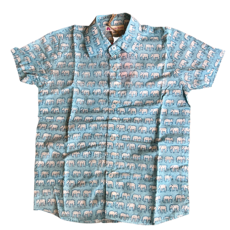 Elephant button shop down shirt