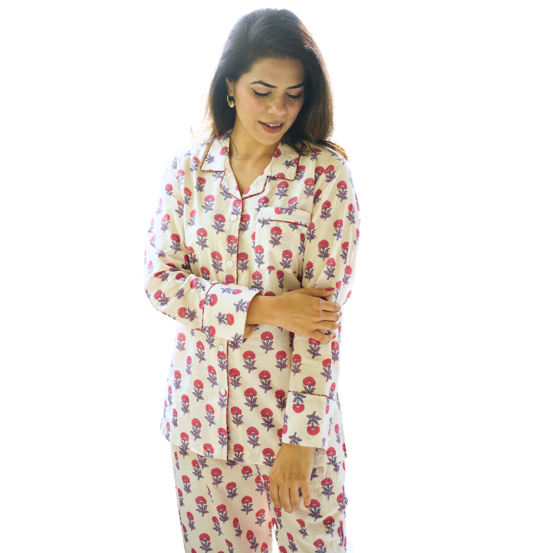Raja Park PJ Set | Pink Zinnia