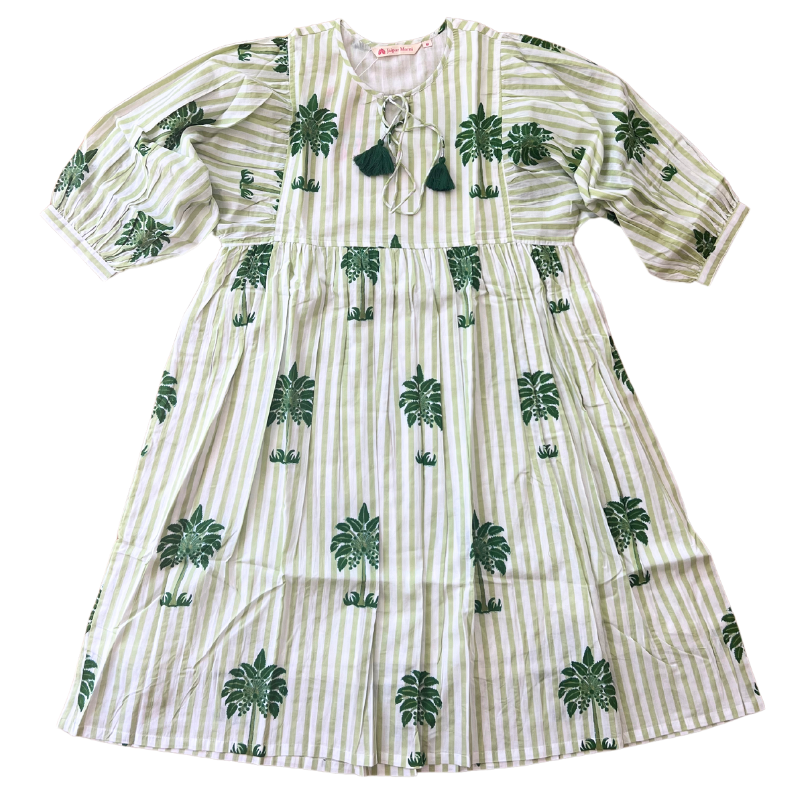 Sapna Dress | Green Palms