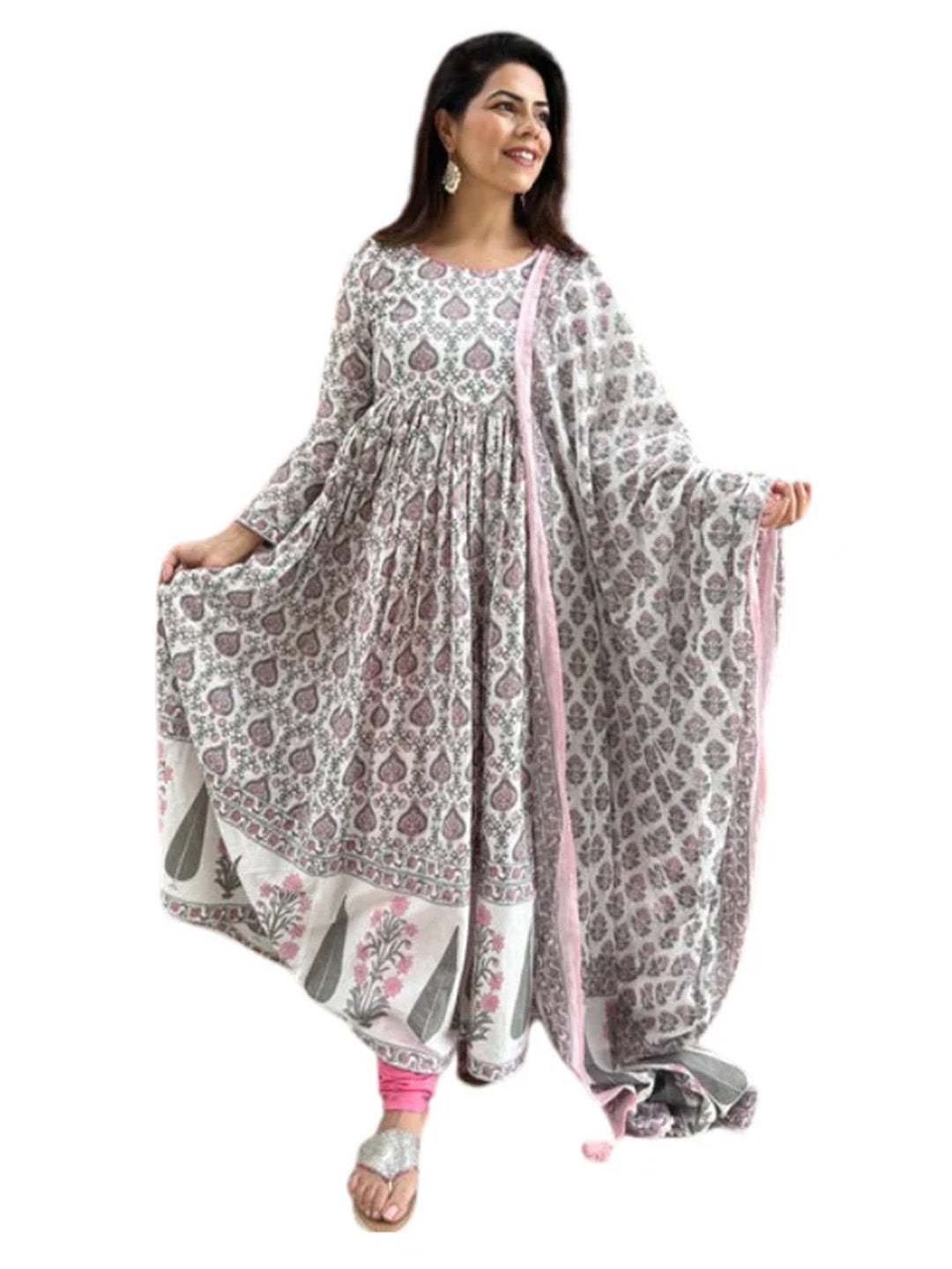 Leylani Kurta Set | Pink Floral