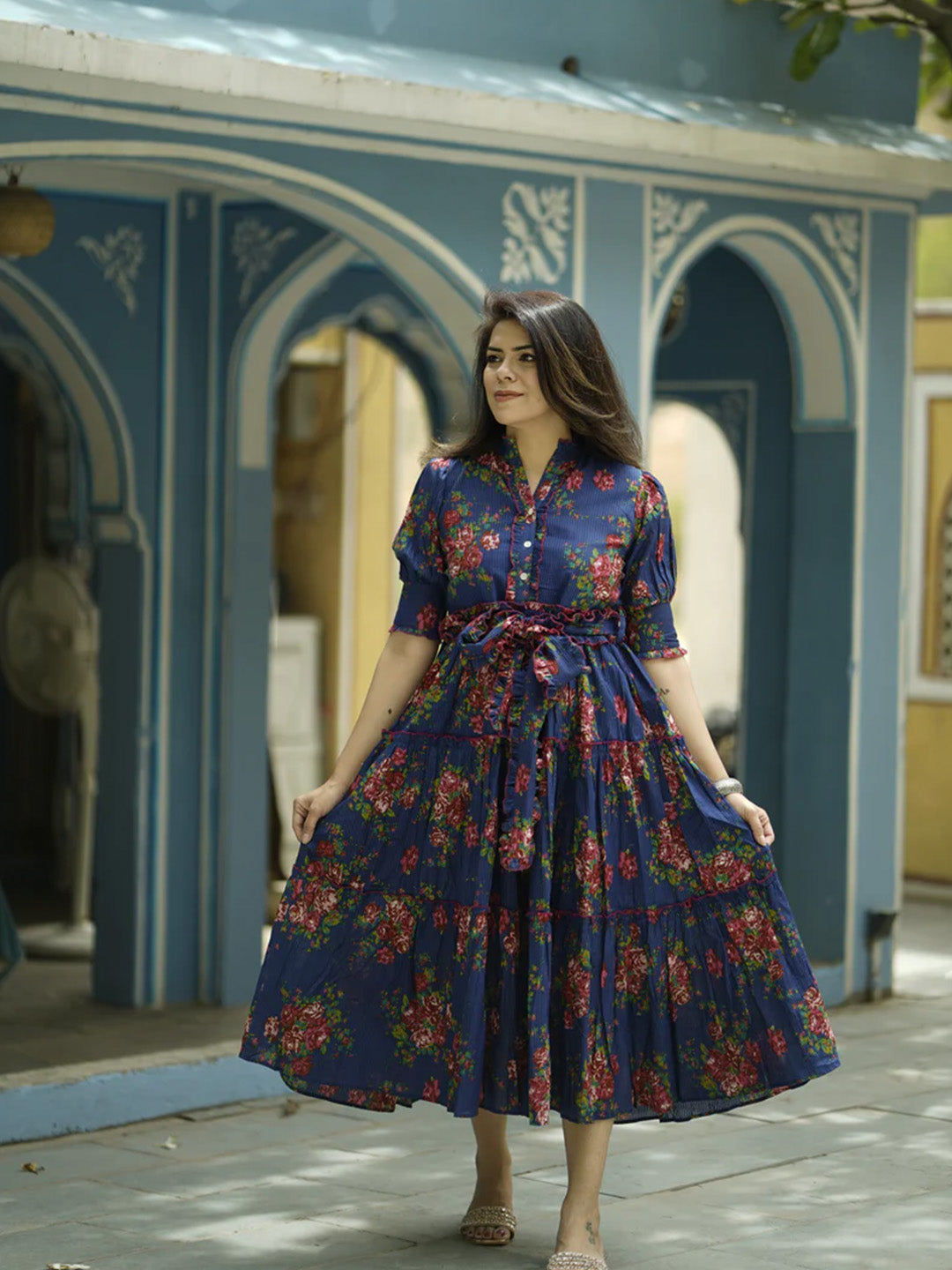 Saumya Dress | Deep Blue