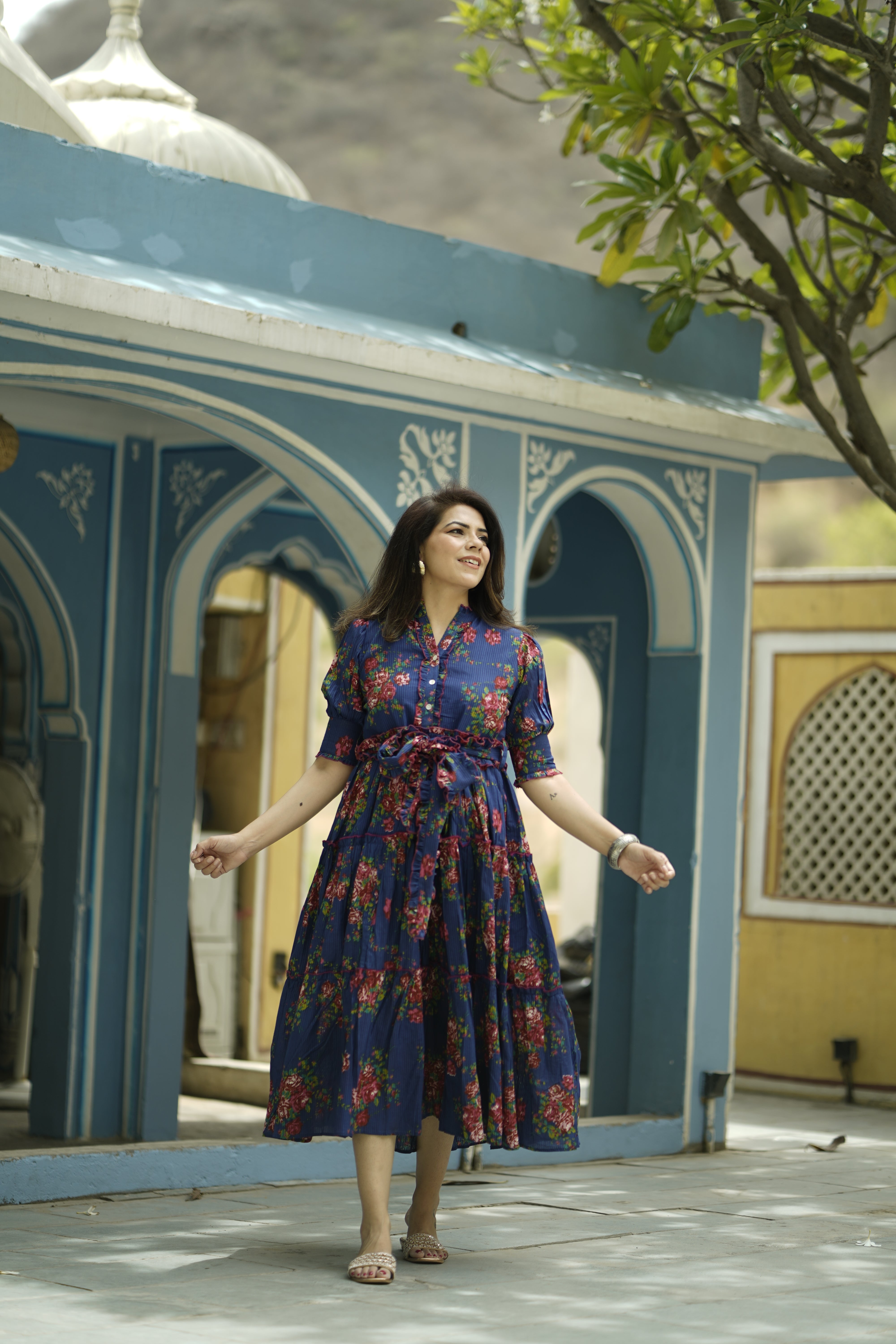 Saumya Dress | Deep Blue