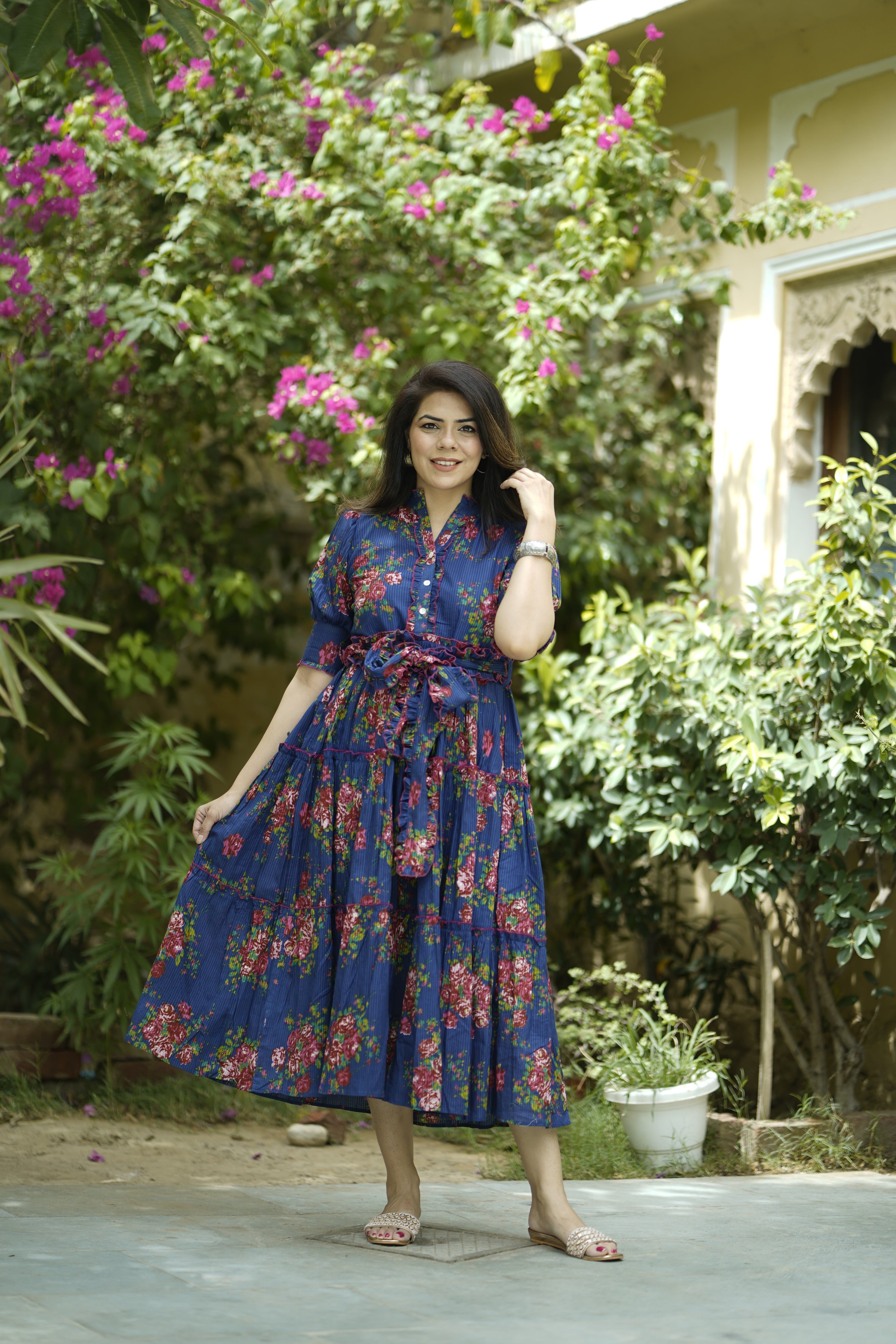 Saumya Dress | Deep Blue
