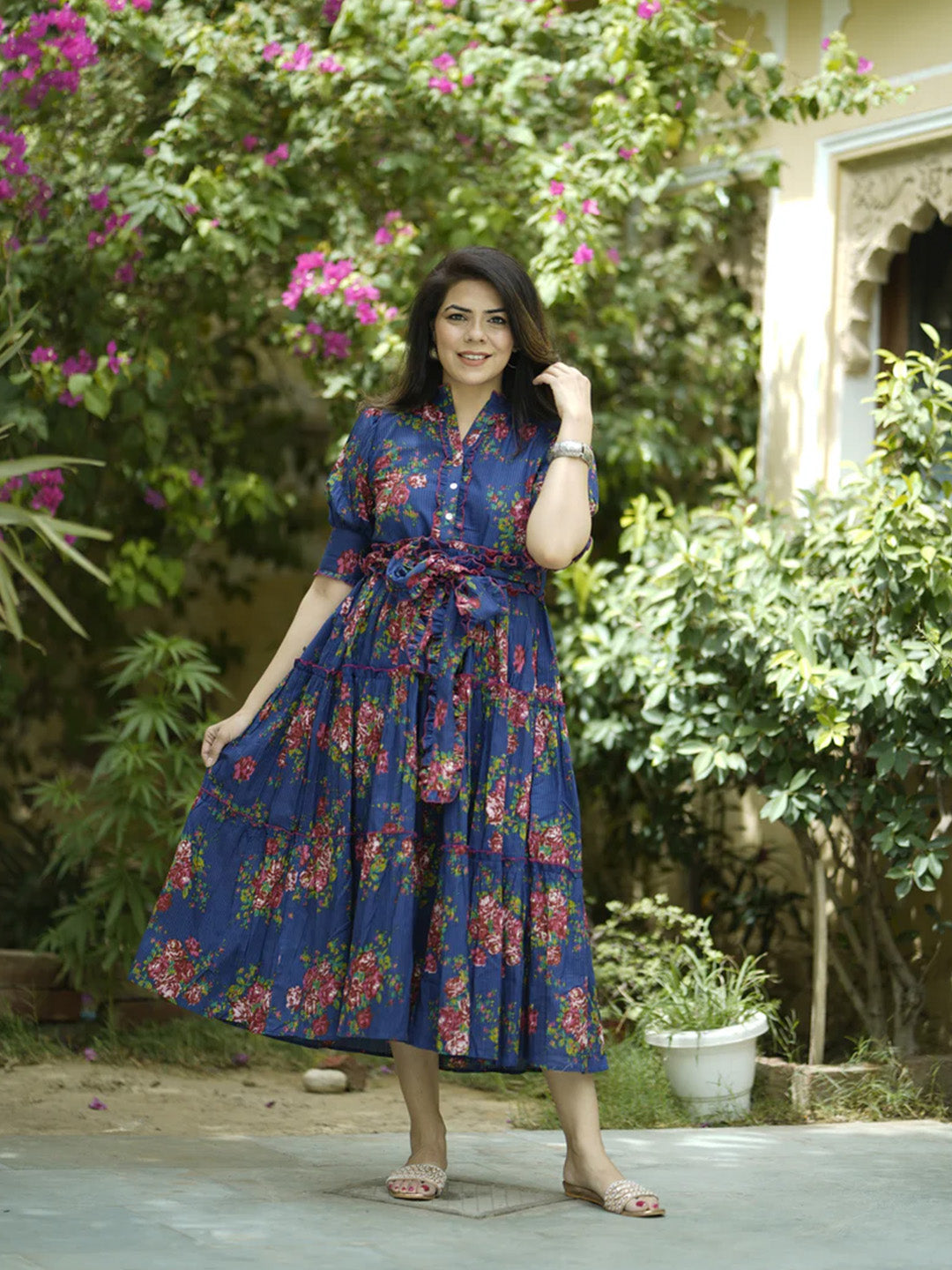 Saumya Dress | Deep Blue