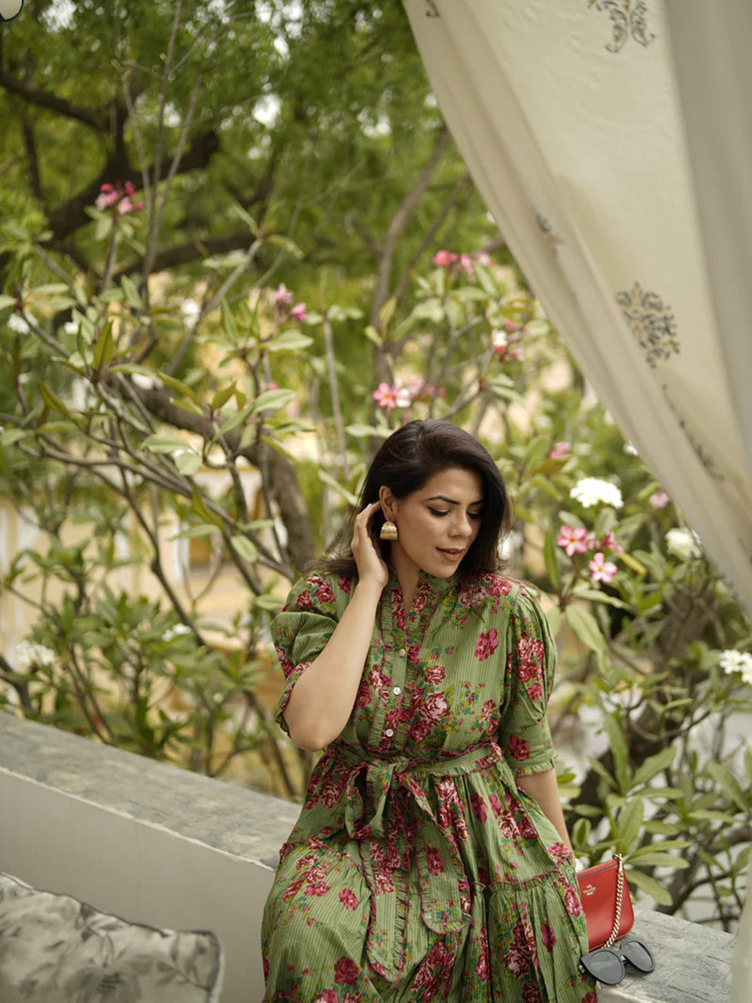 Saumya Dress | Green Garden
