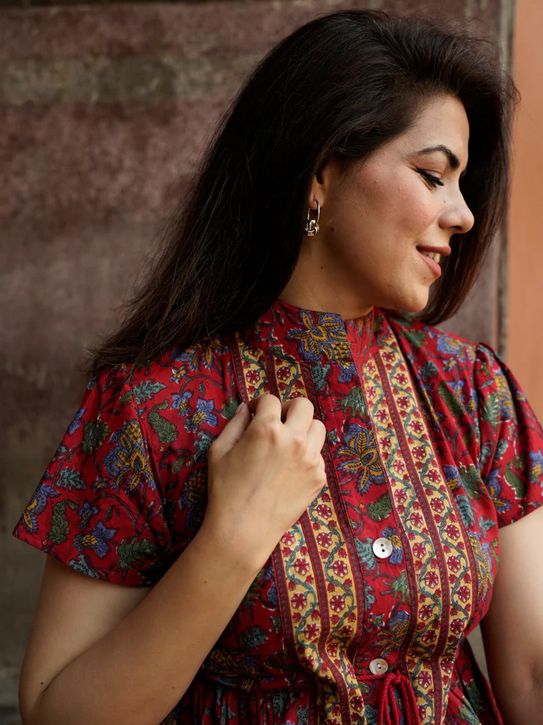 Roshni Dress | Crimson Jungle