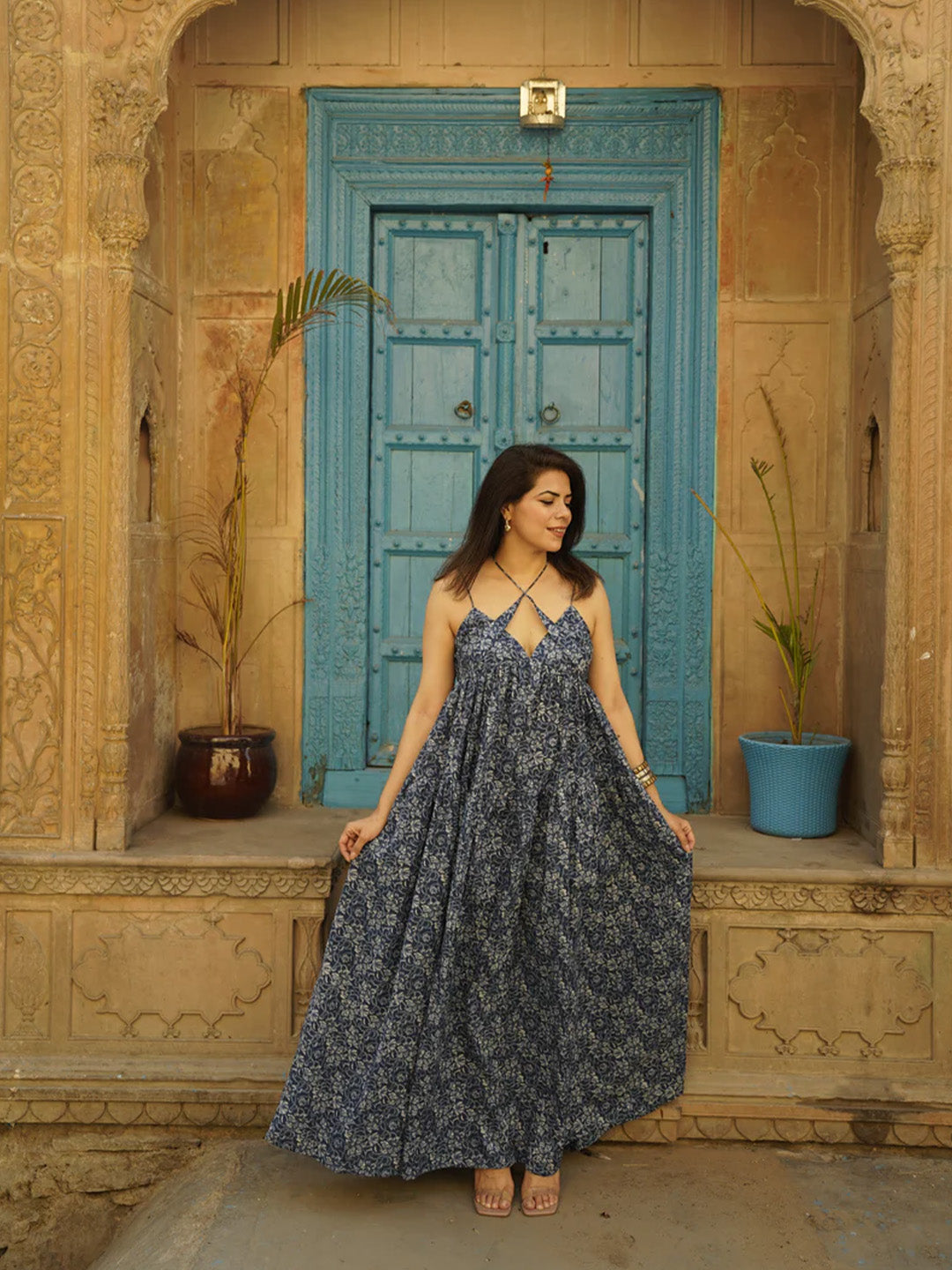 Indigo Beach Printed Dress