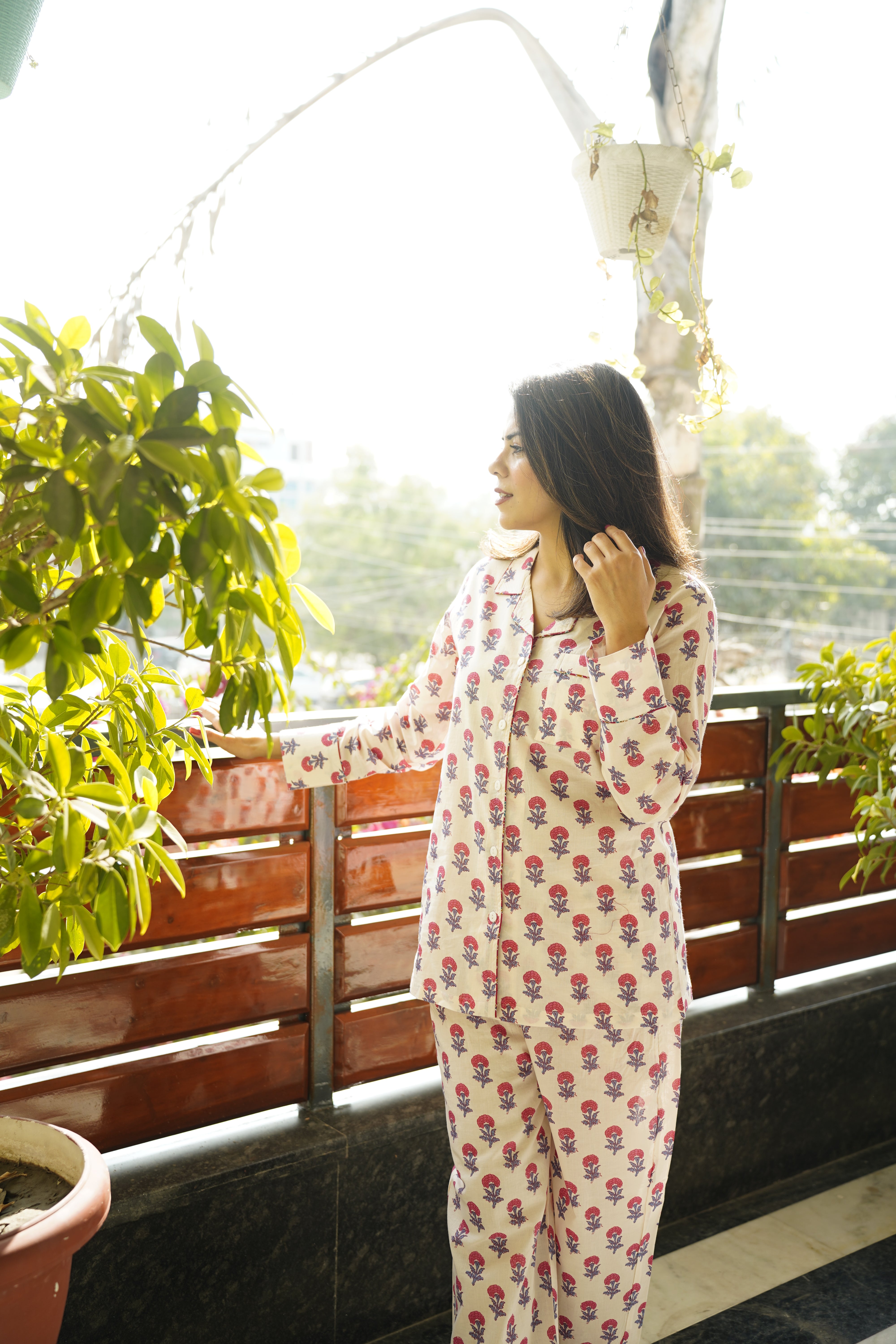 Raja Park PJ Set | Pink Zinnia