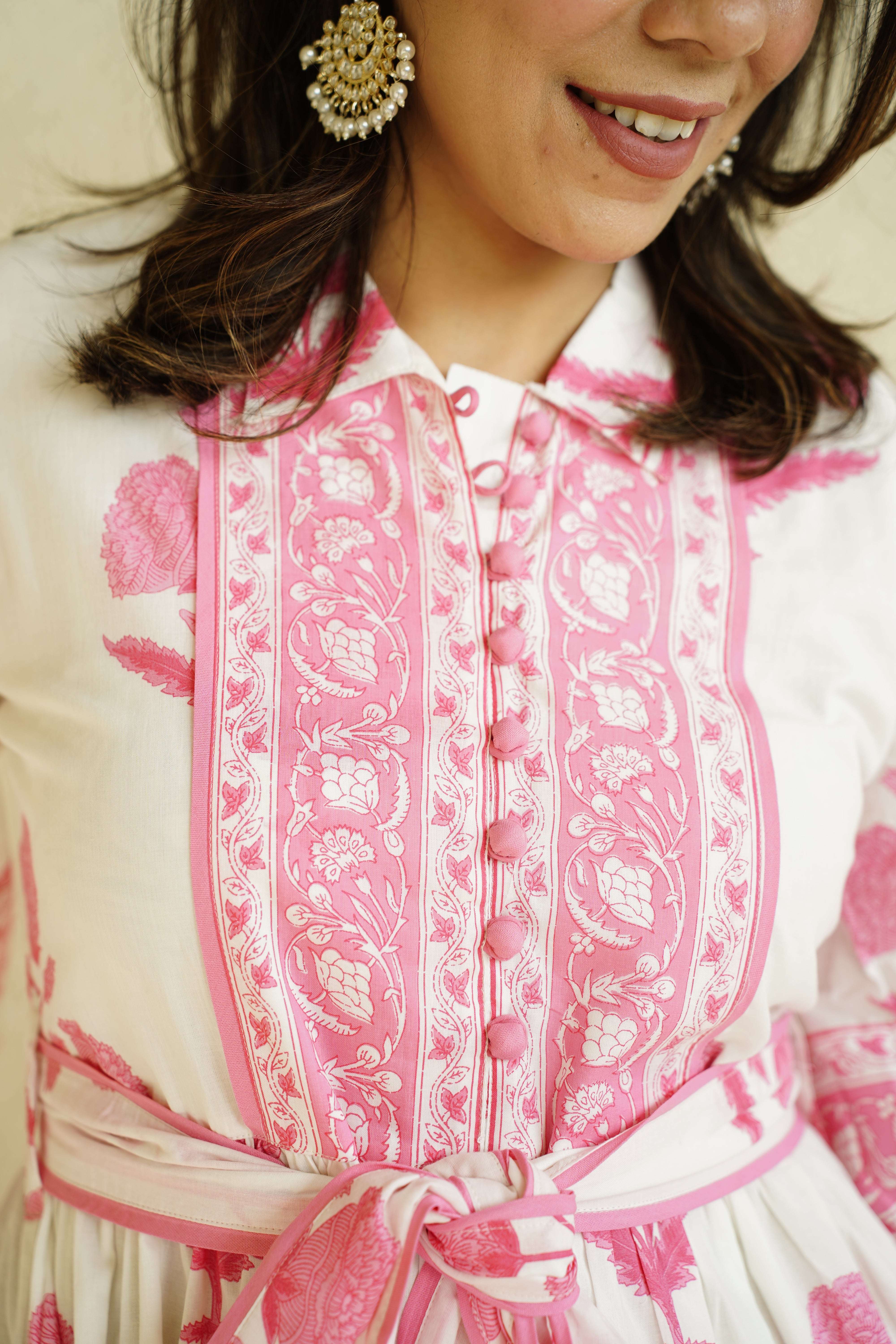 SECONDS | Mughal Print Dress | Blush Pink | 04 S
