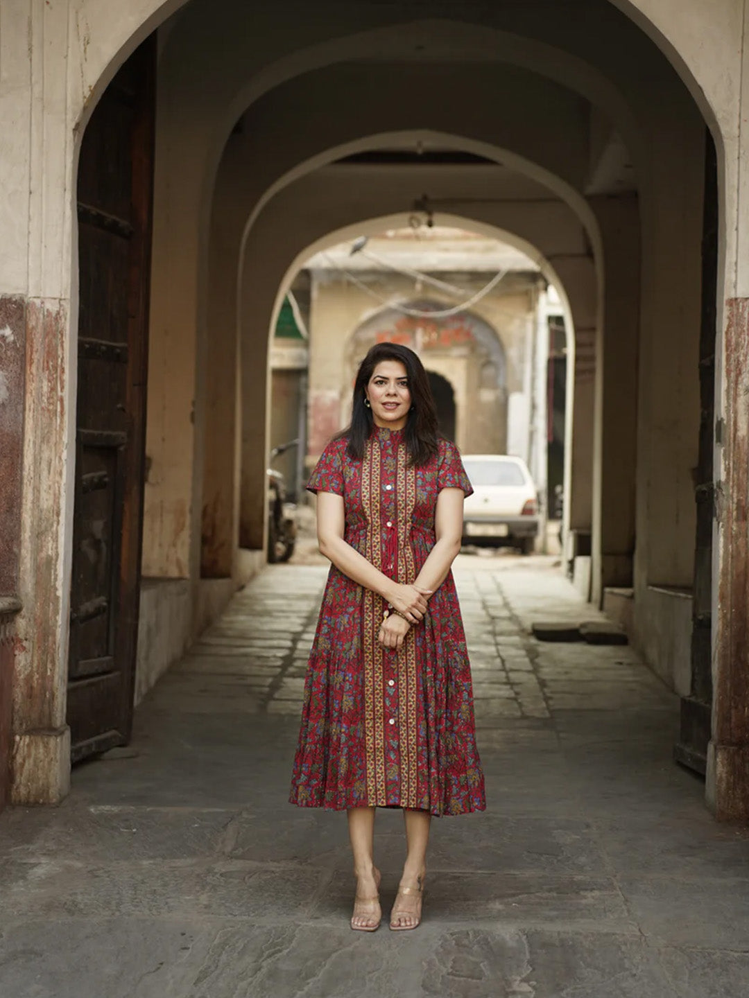 Roshni Dress | Crimson Jungle