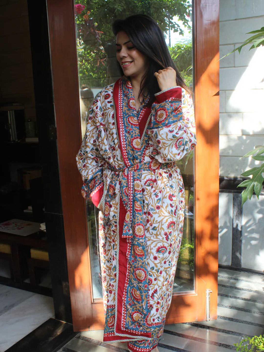Ranibagh Quilted Cotton Robe