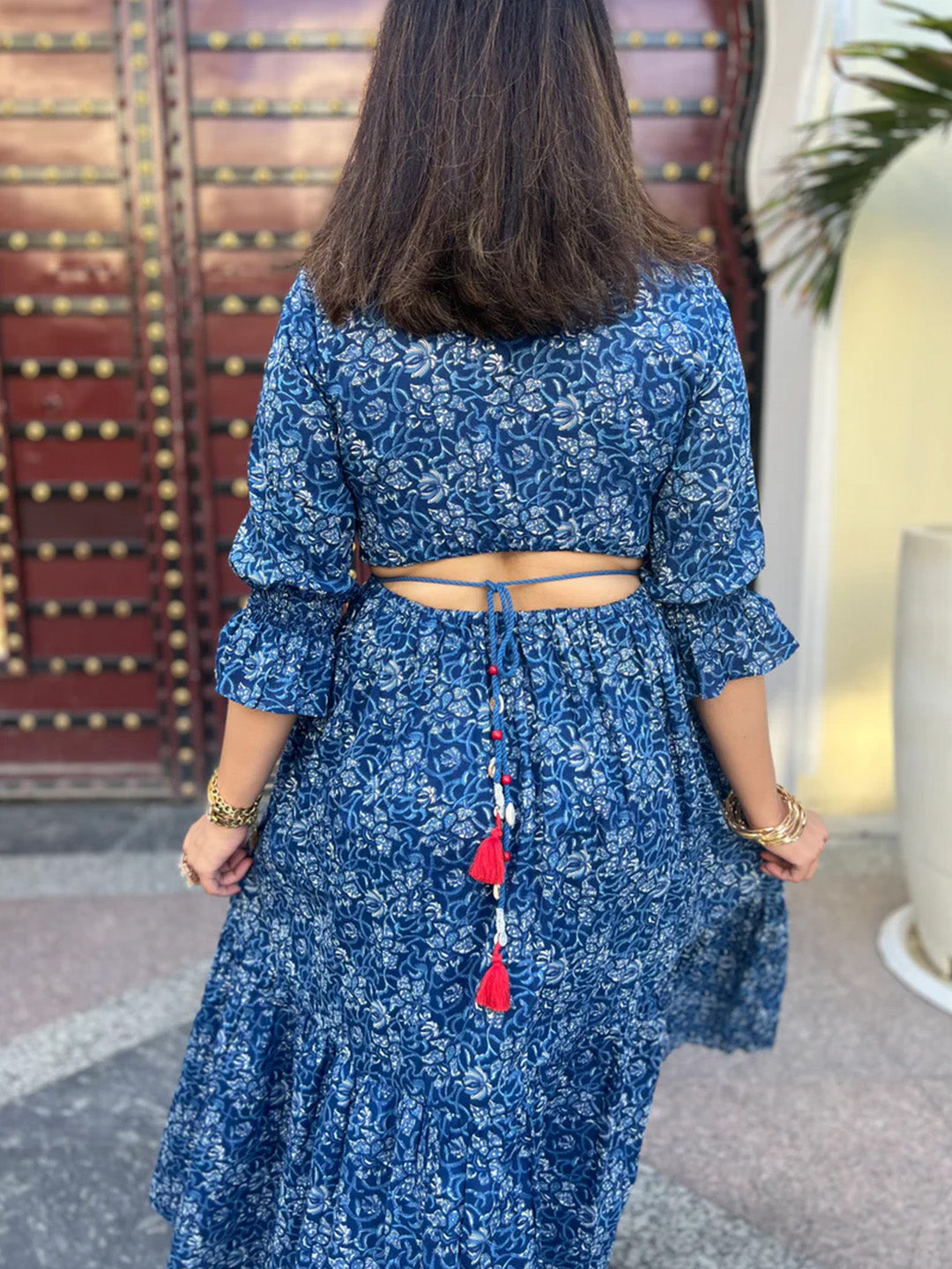 Tie Back Maxi Dress | Indigo