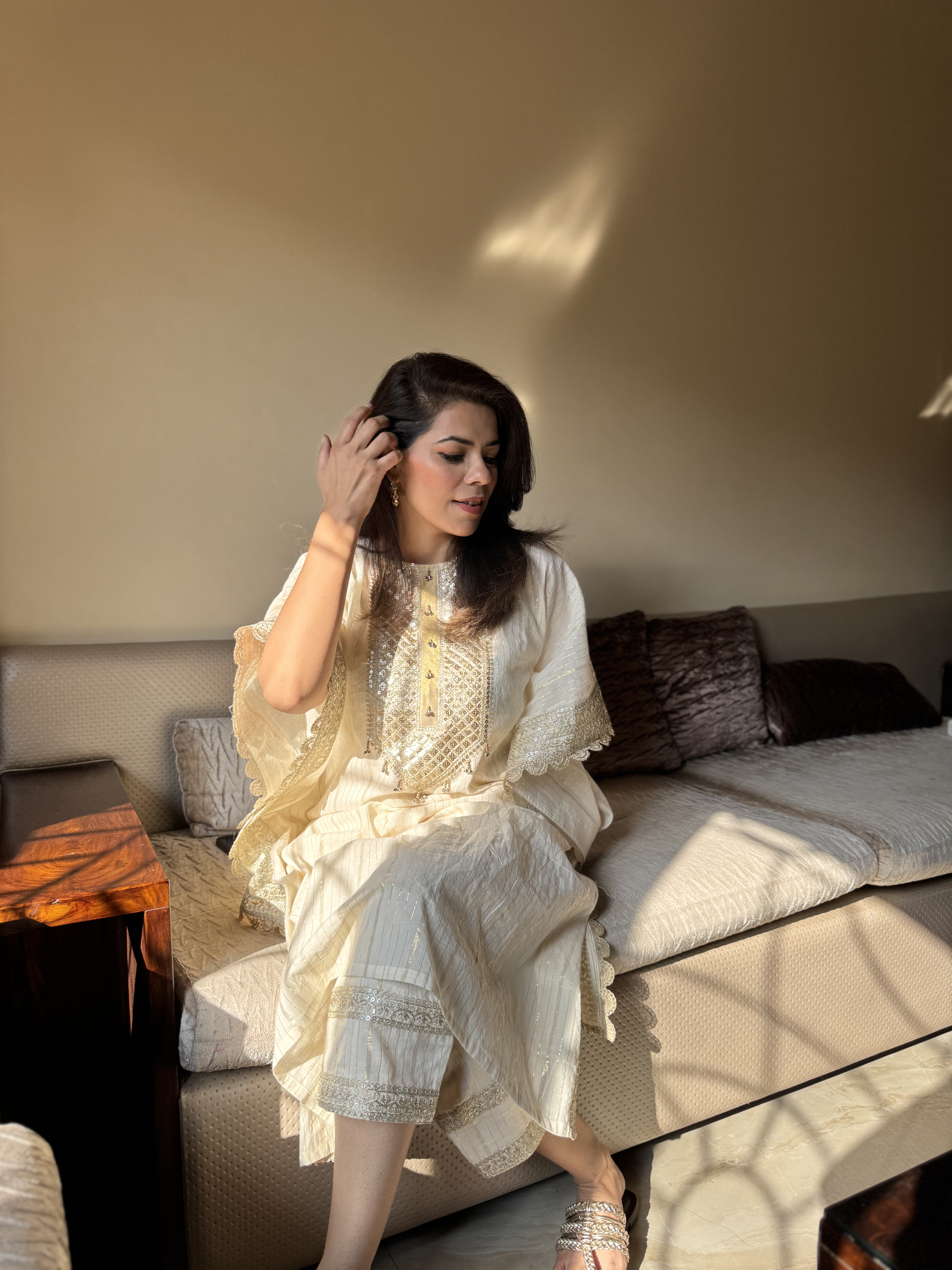 Lurex Kaftan, Inner and Palazzo Set