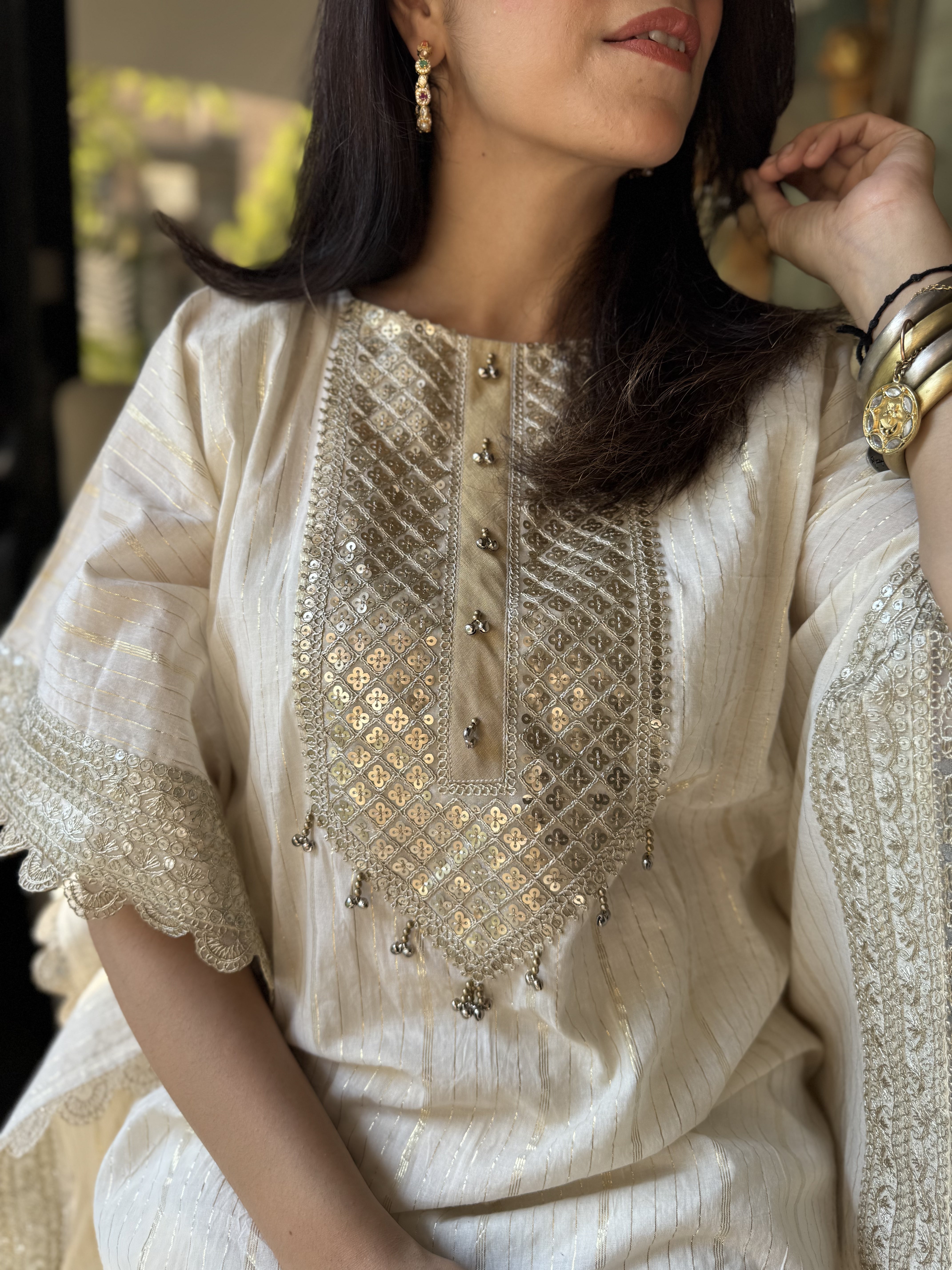 Lurex Kaftan, Inner and Palazzo Set