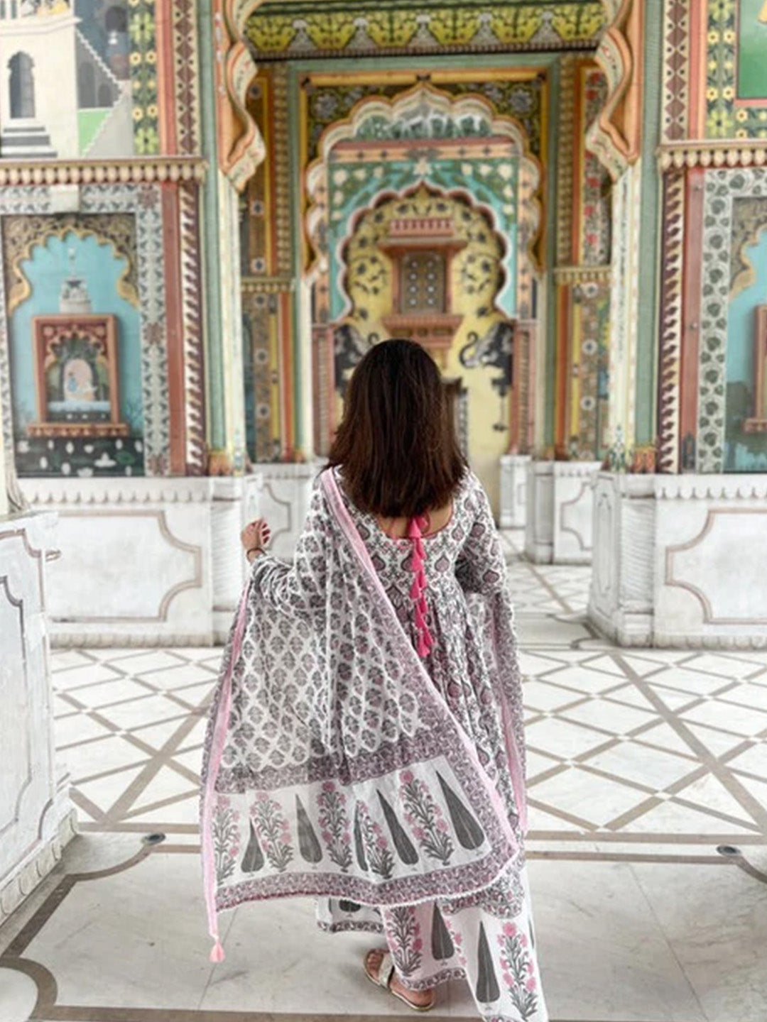 Leylani Kurta Set | Pink Floral