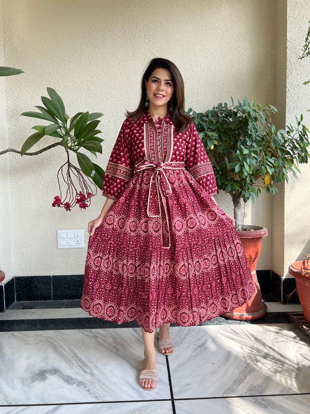 Kalyani Dress | Wine