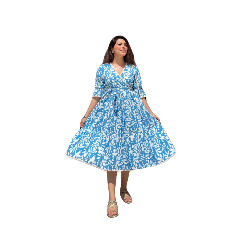 Man Sagar Dress | Sky Blue