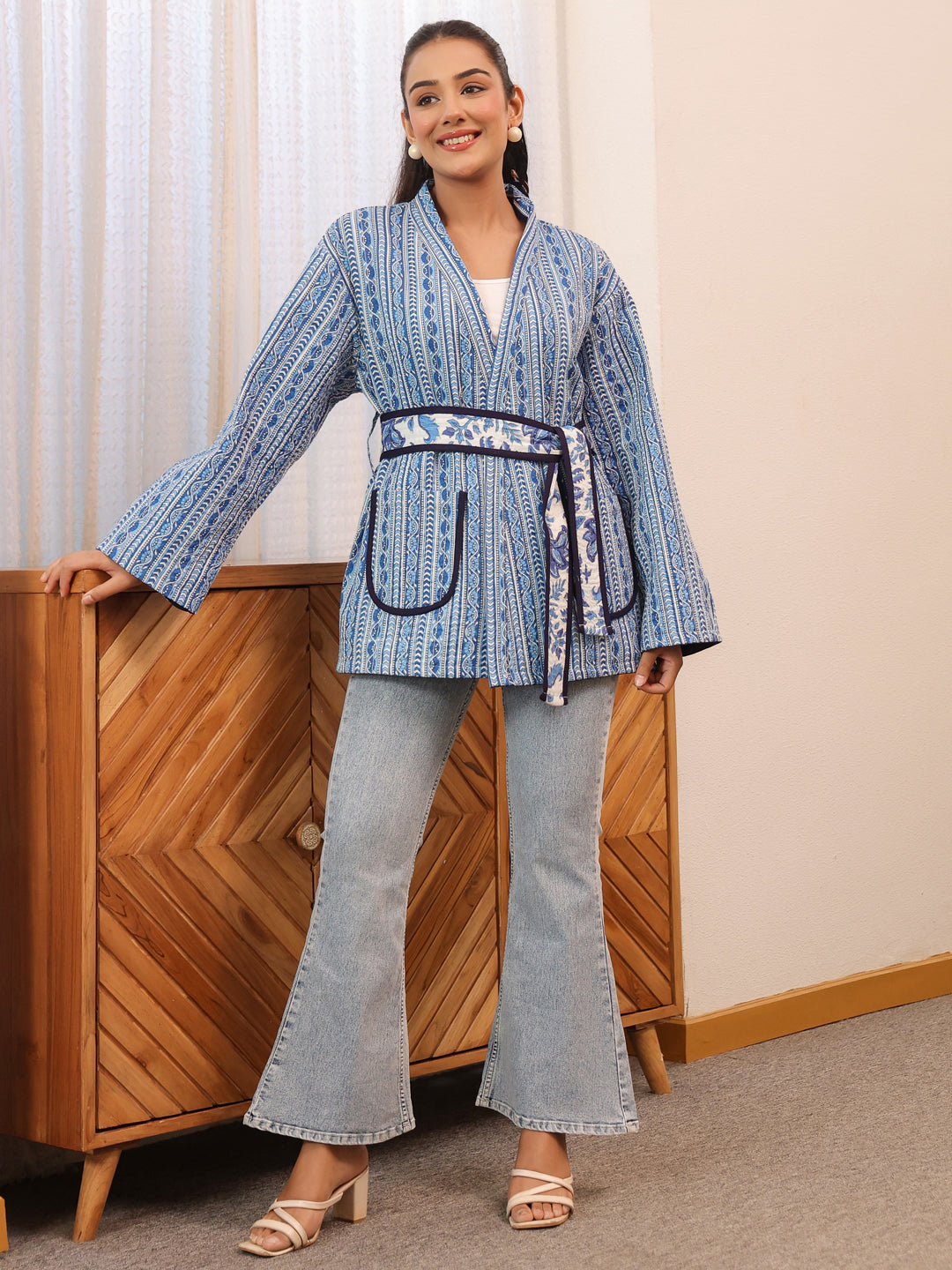 Neelkanth Quilted Jacket with Pockets