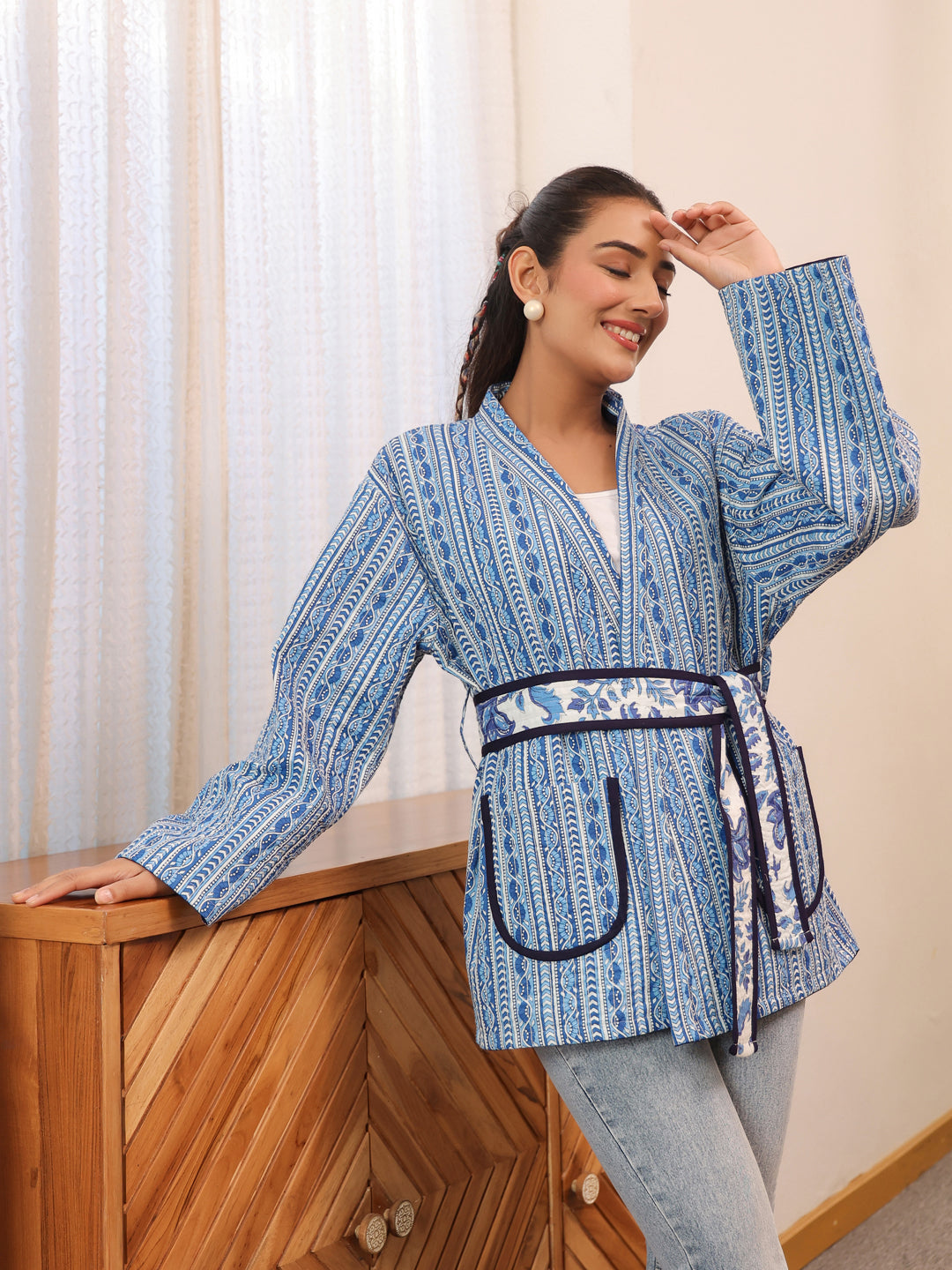 Neelkanth Quilted Jacket with Pockets