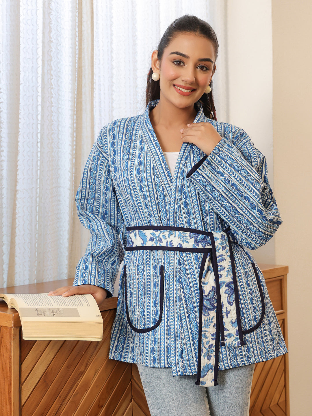 Neelkanth Quilted Jacket with Pockets