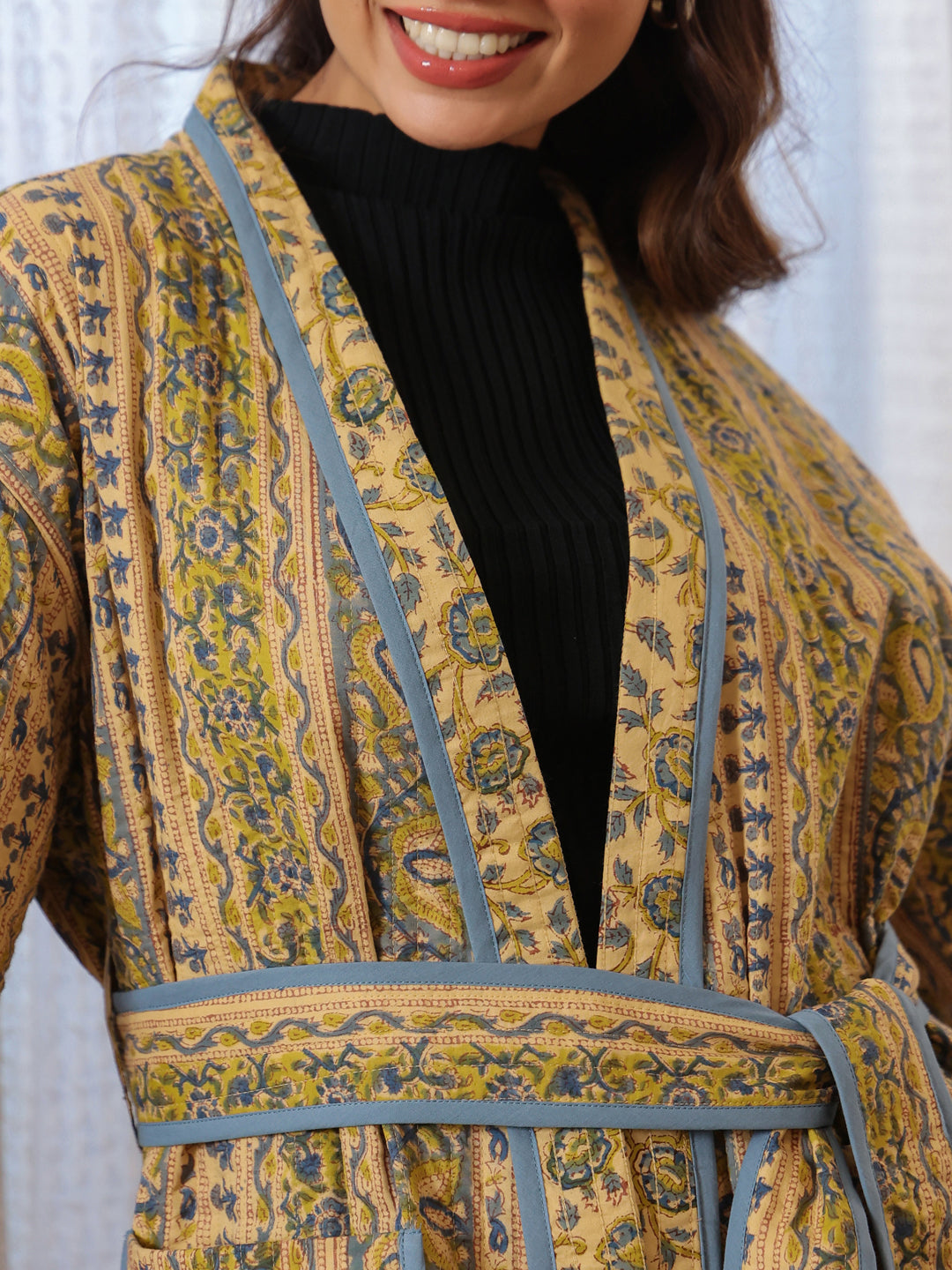 Rustic Firdaus Reversible Quilted Jacket with Pockets