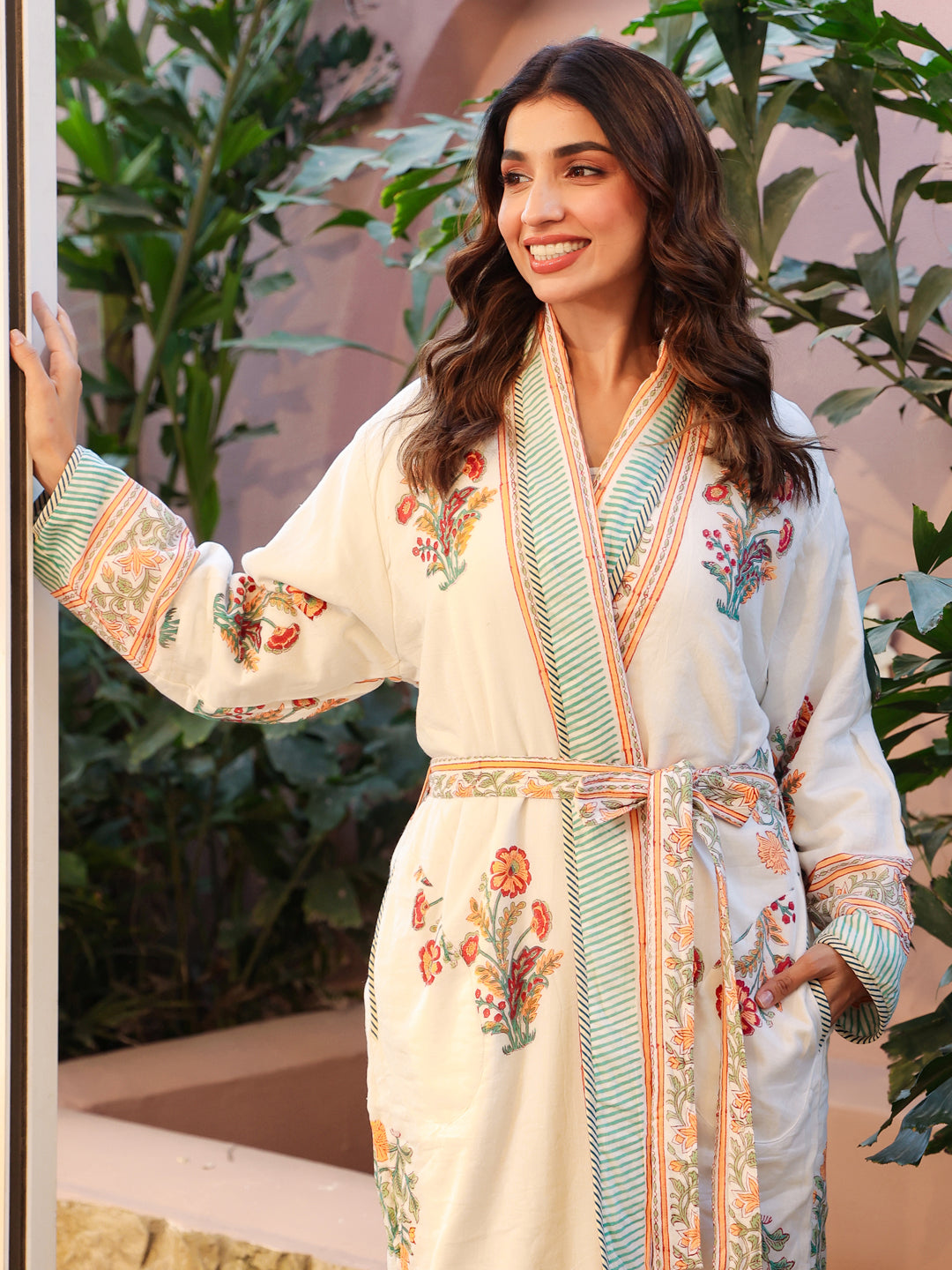 Santra Quilted Cotton Robe