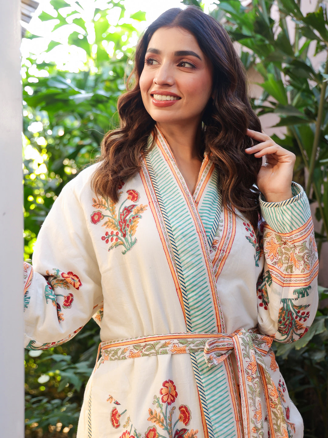 Santra Quilted Cotton Robe