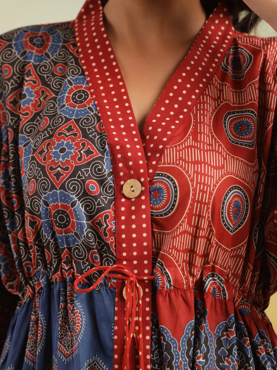 Ajrakh Printed One Size Kaftan Top