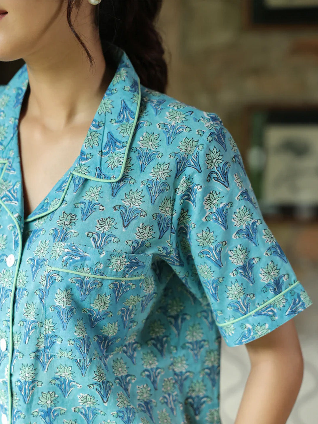 Raja Park PJ Set Short | Turquoise | Limited Edition