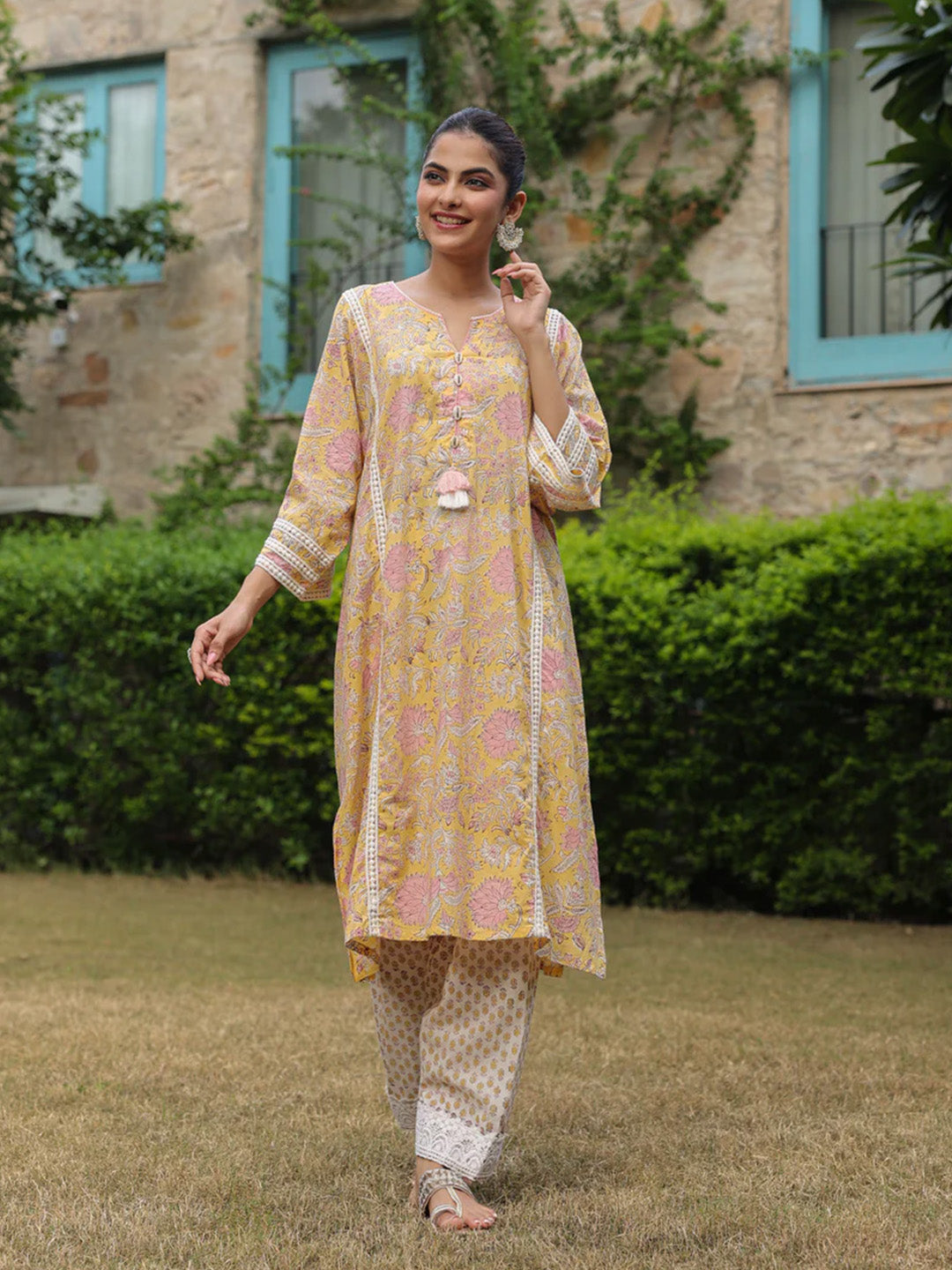 Afghani Chogha Set | Yellow