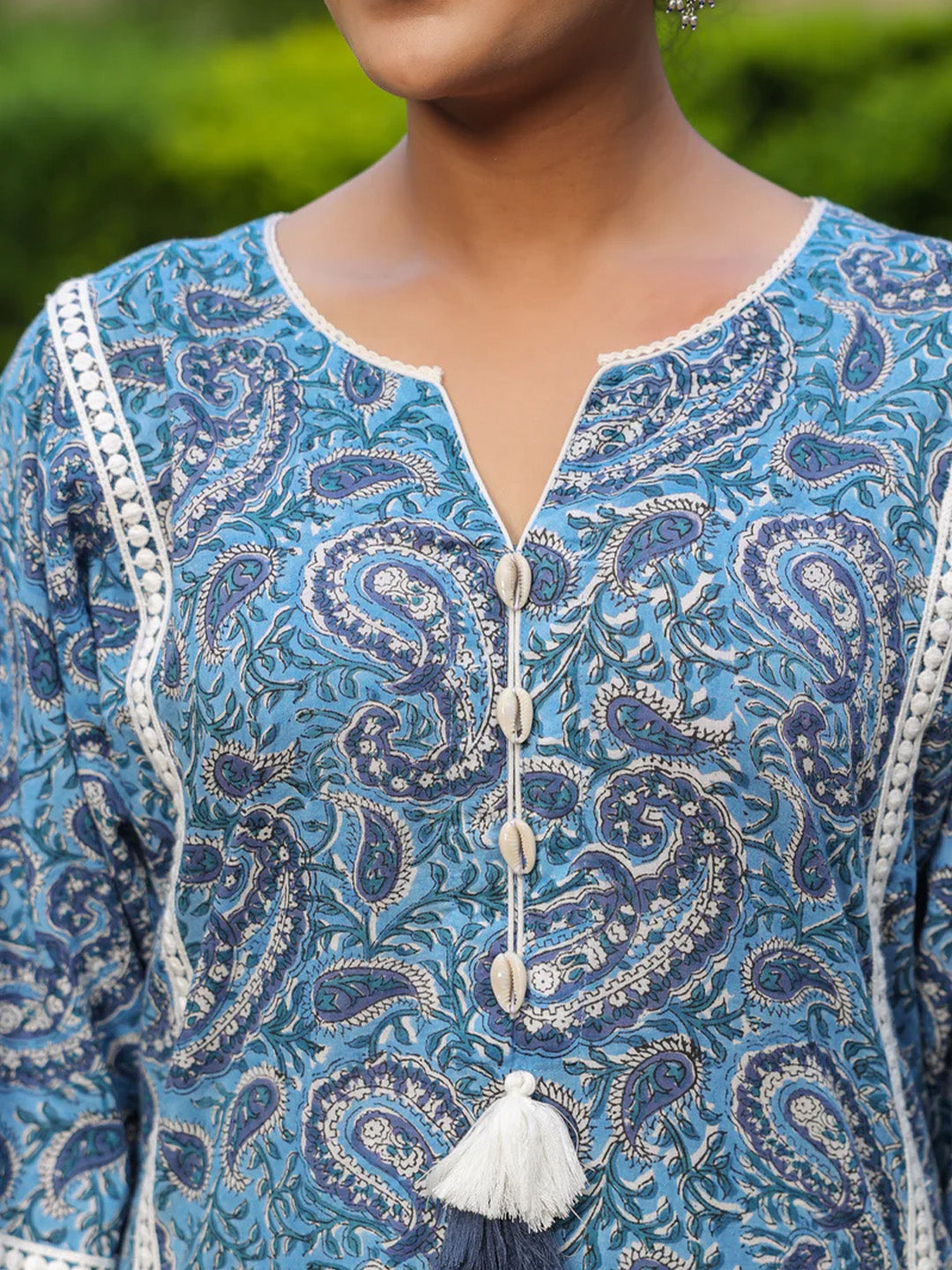 Afghani Chogha Set | Blue Paisley